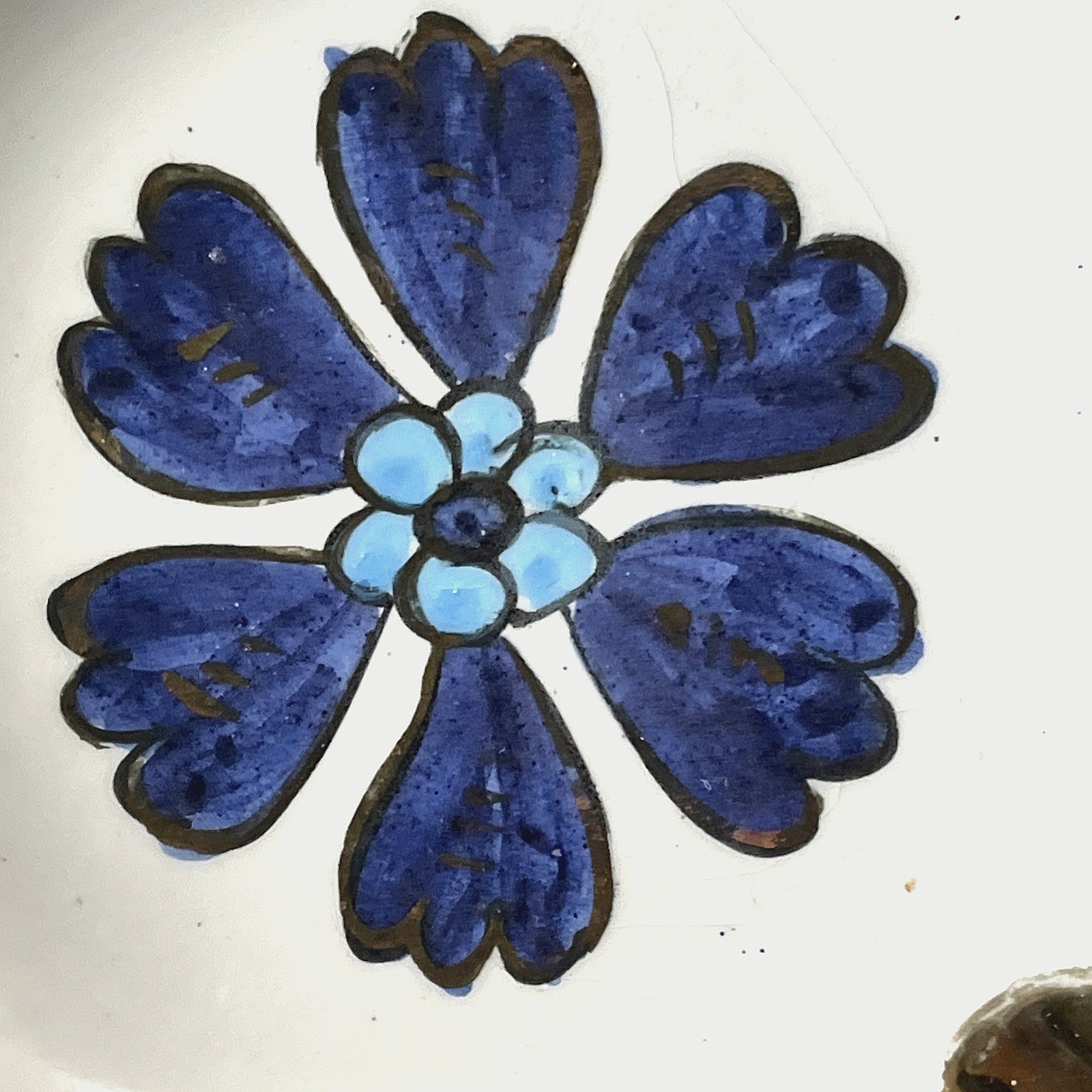 Apollon Keramik Rodoj Ash Tray Blue Cream Gold 5 3/8″ Diameter