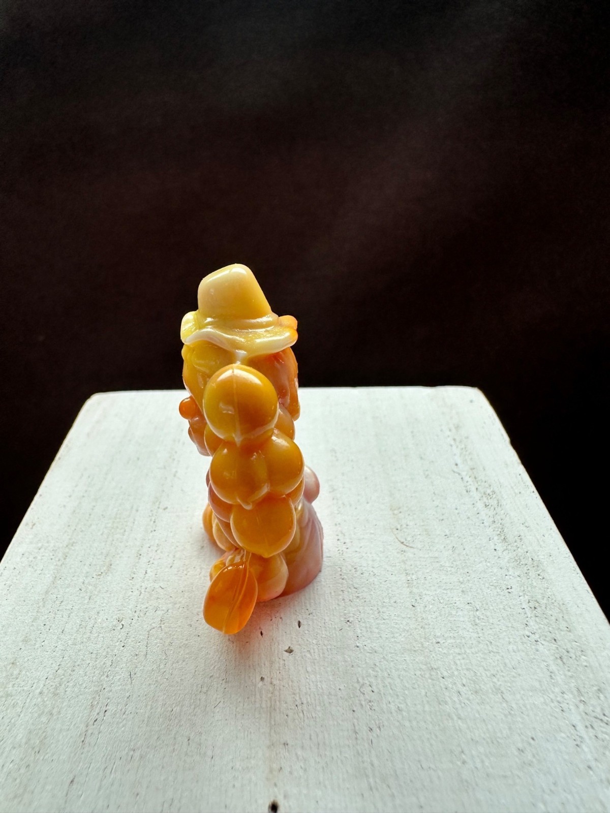 Mosser Glass Pee Wee Clown Alphabet Letter O Uranium Slag UV