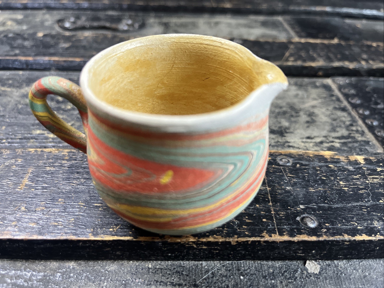 Vintage Garden of the Gods Pottery Pitcher Made in Colorado USA Miniature 2.25″