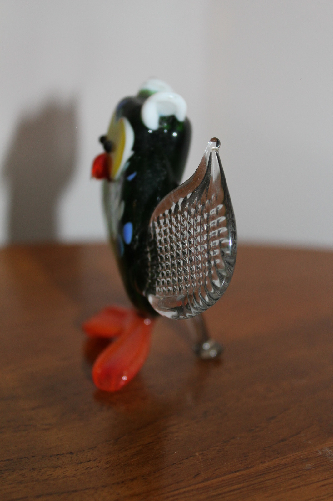 GLASS OWL STYLIZED FIGURINE MADE IN UKRAINE approx. 3 1/4″ (8,25 cm)