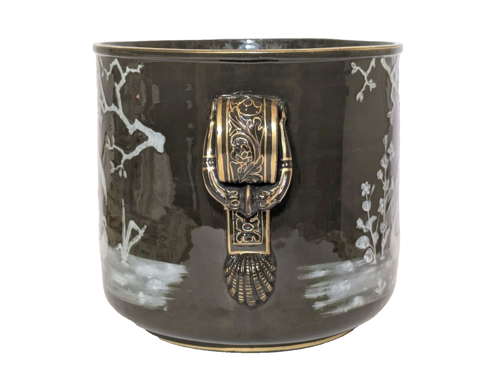 Antique George Jones Pâte-Sur-Pâte Jardinière — Schenck ?