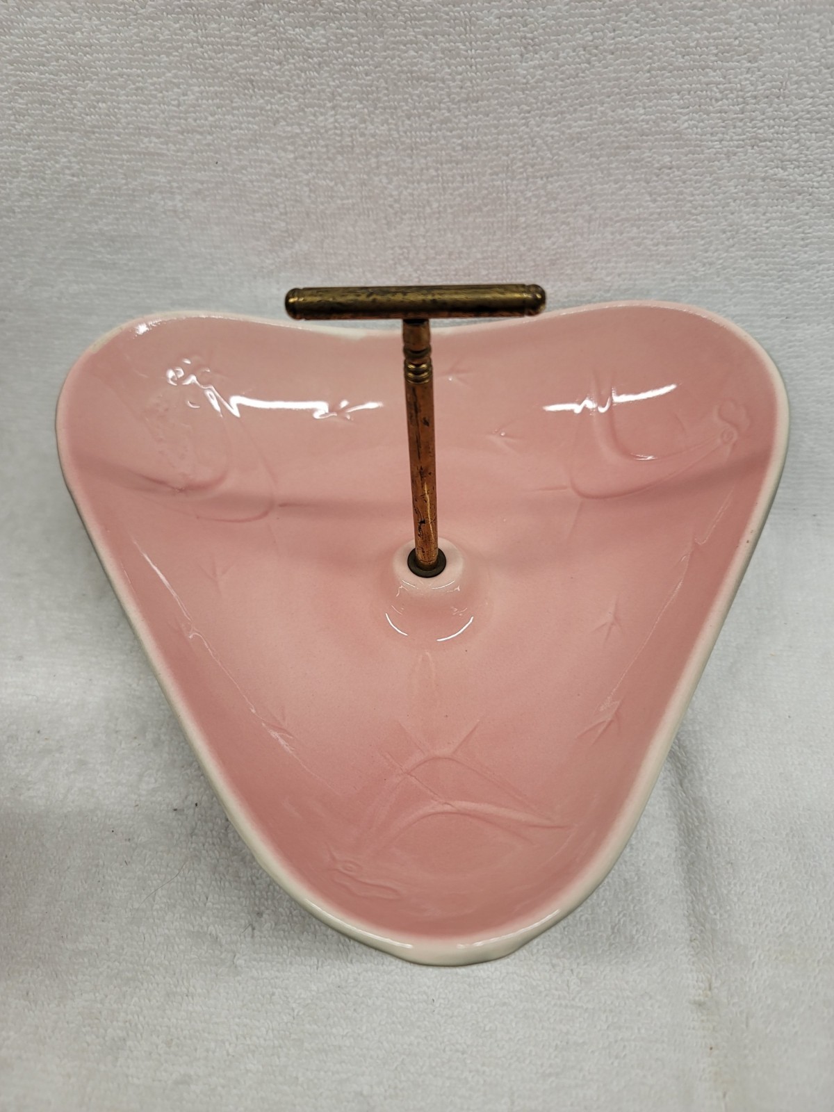 7″ TRIANGLE “T HANDLE” TIDBIT TRAY BY ROYAL COPLEY, ROYAL WINDSOR, SPAULDING