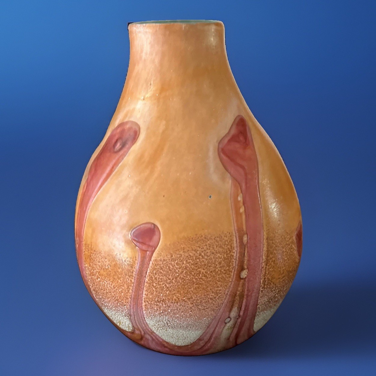 Signed Jacomine de Graaf Dutch Studio Art Glass Vase Dated 1995 Leerdam 9″
