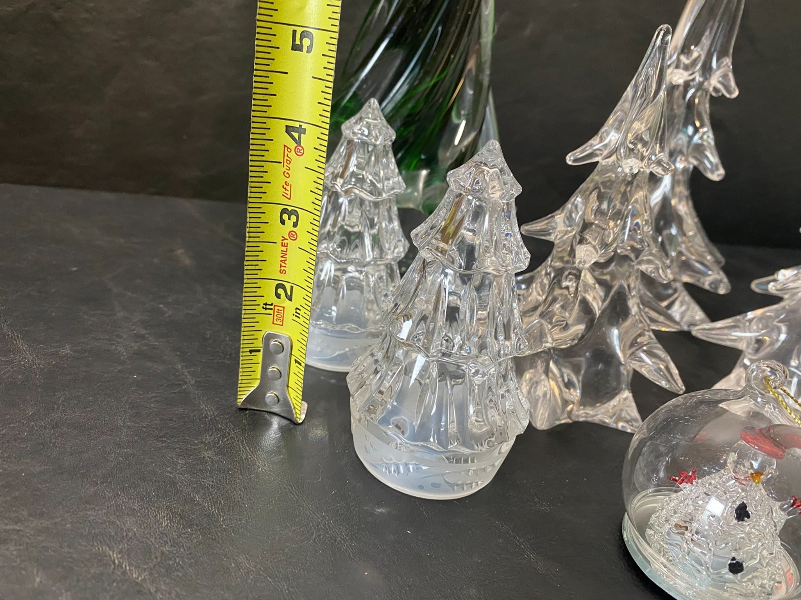 Glass Christmas tree figure figurine lot of 9 Gorham Fenton vintage antique