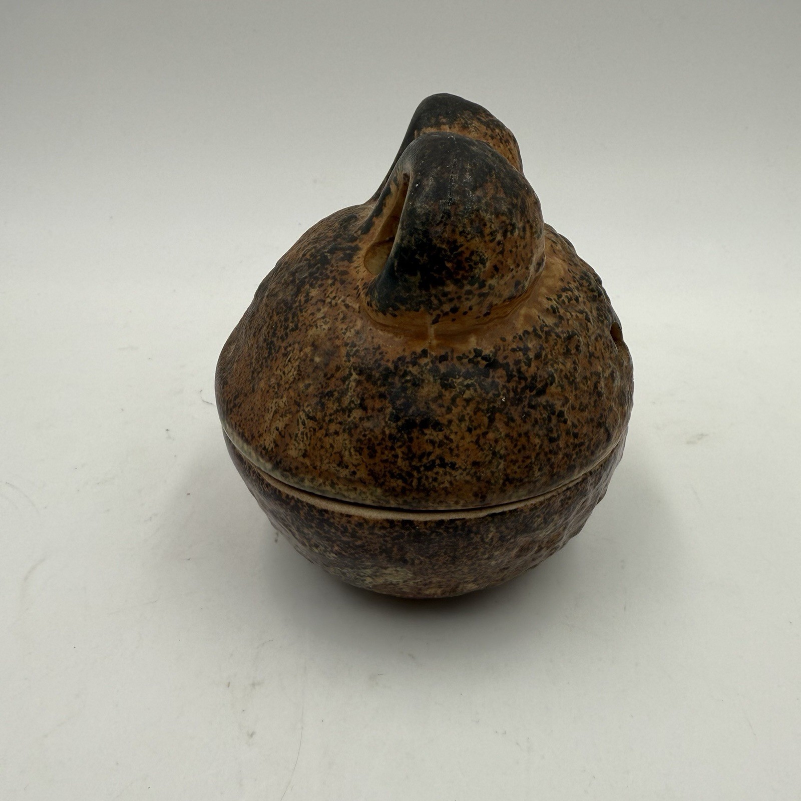 Stoneware Pottery Frog Toad, Incense Burner, Candle Holder, Trinket Dish 4” Tall