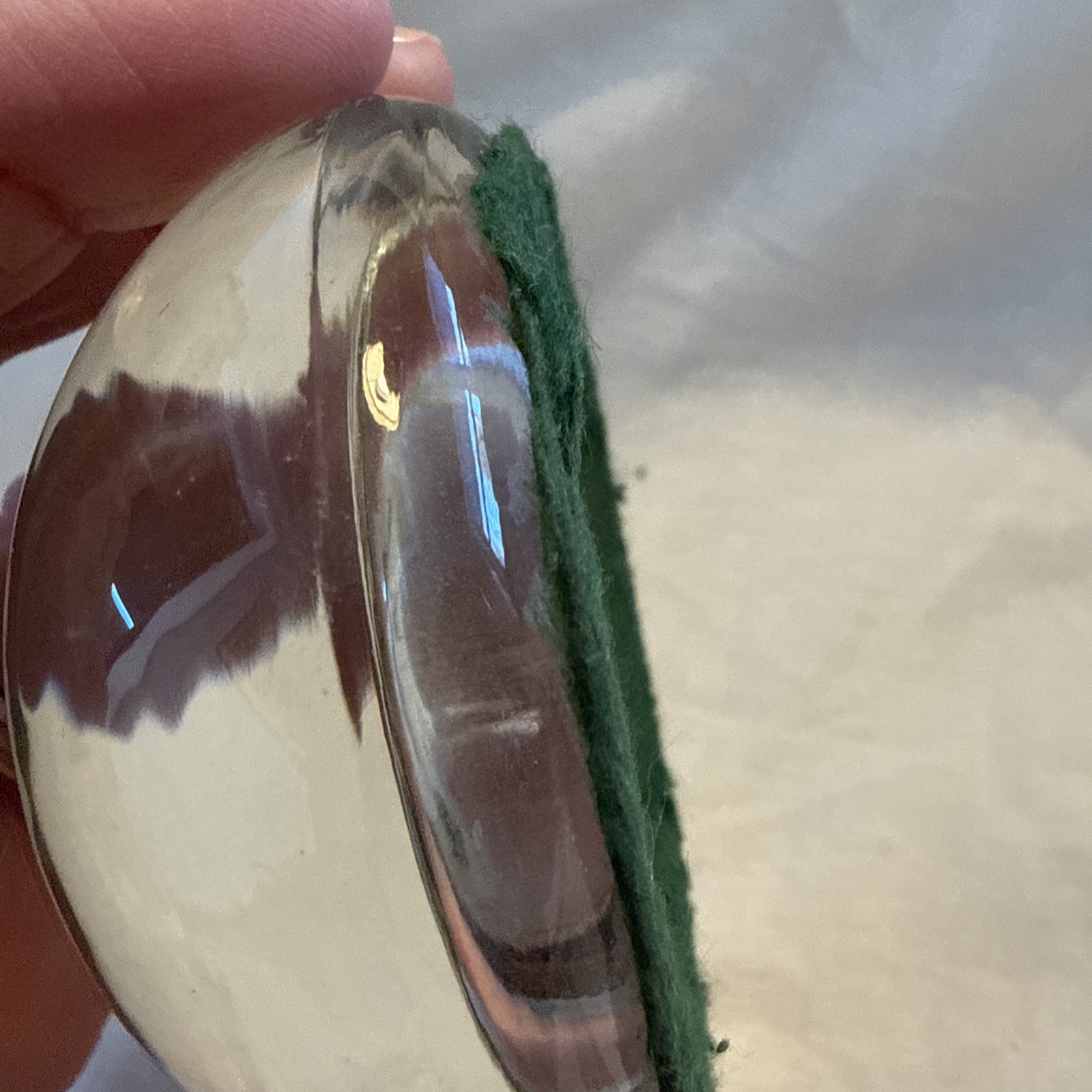Stunning VN glass Paperweight Stature Of Liberty W/ Original Backing