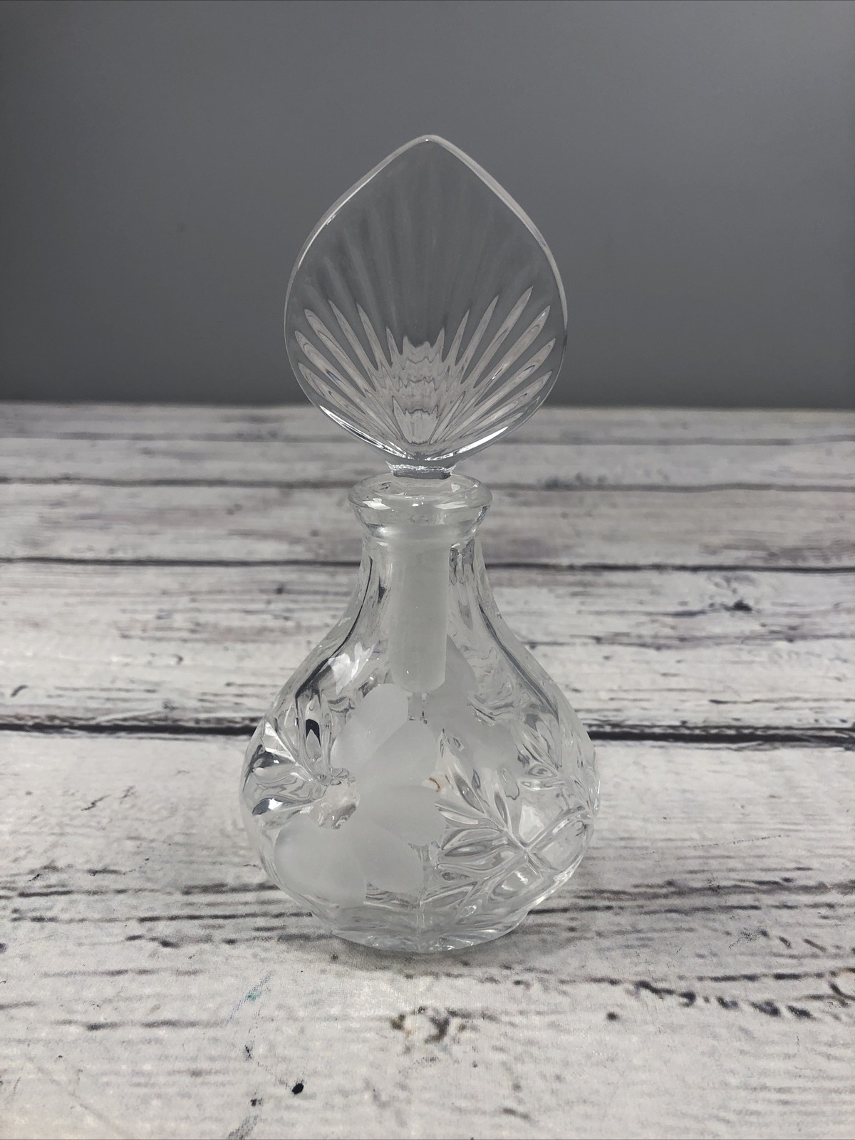 Princess House 2 pc 24% Lead Crystal Perfume Bottle #803 Made in West Germany