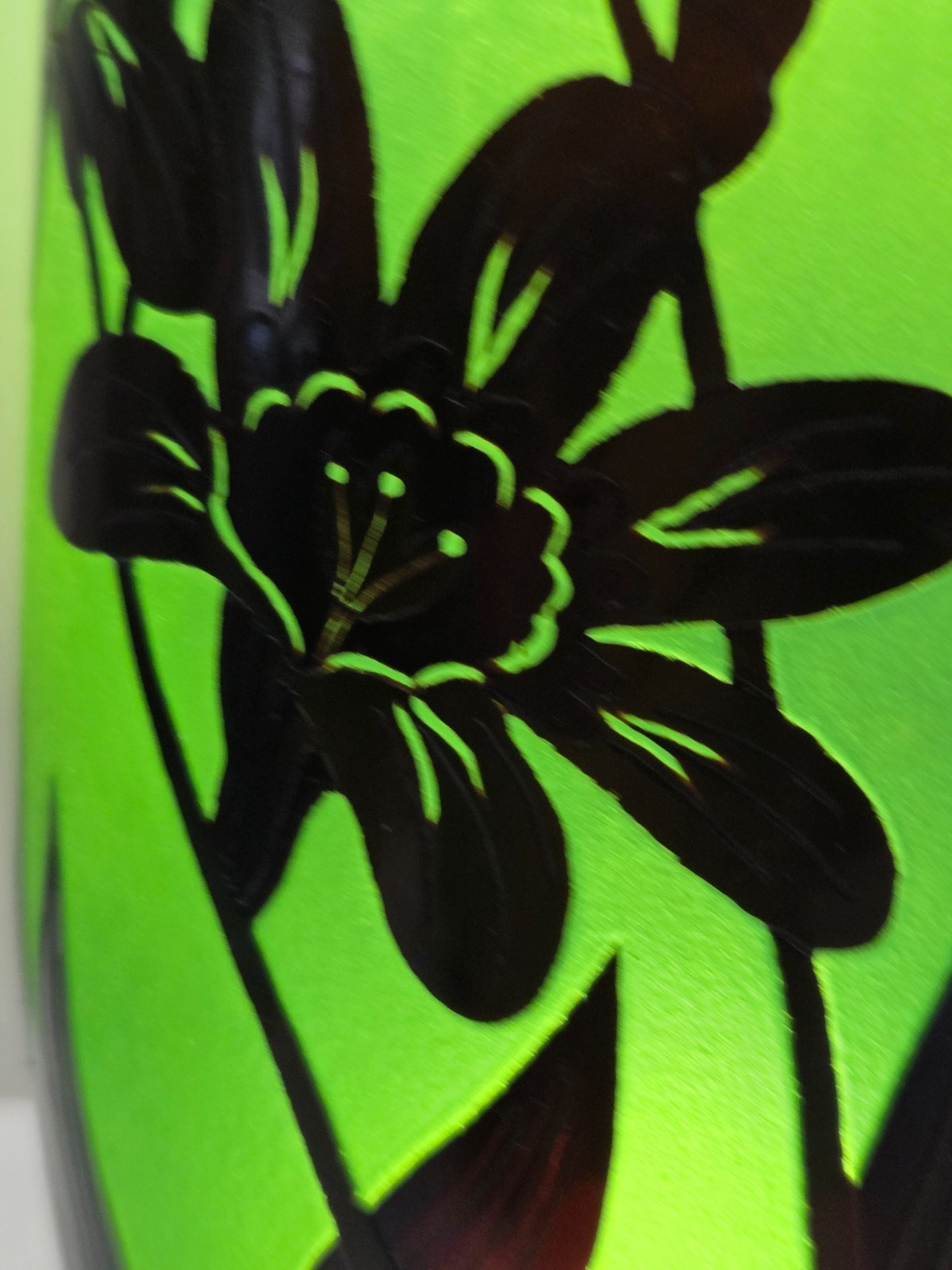 Ryszard Ramski Green Cameo Art Glass Vase #25 Of 65 Signed /Dated October 92READ