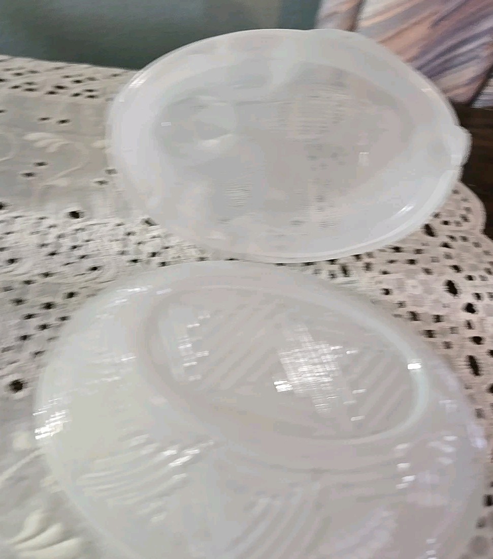 White Bunny Rabbit on Basket Glass Trinket Dish