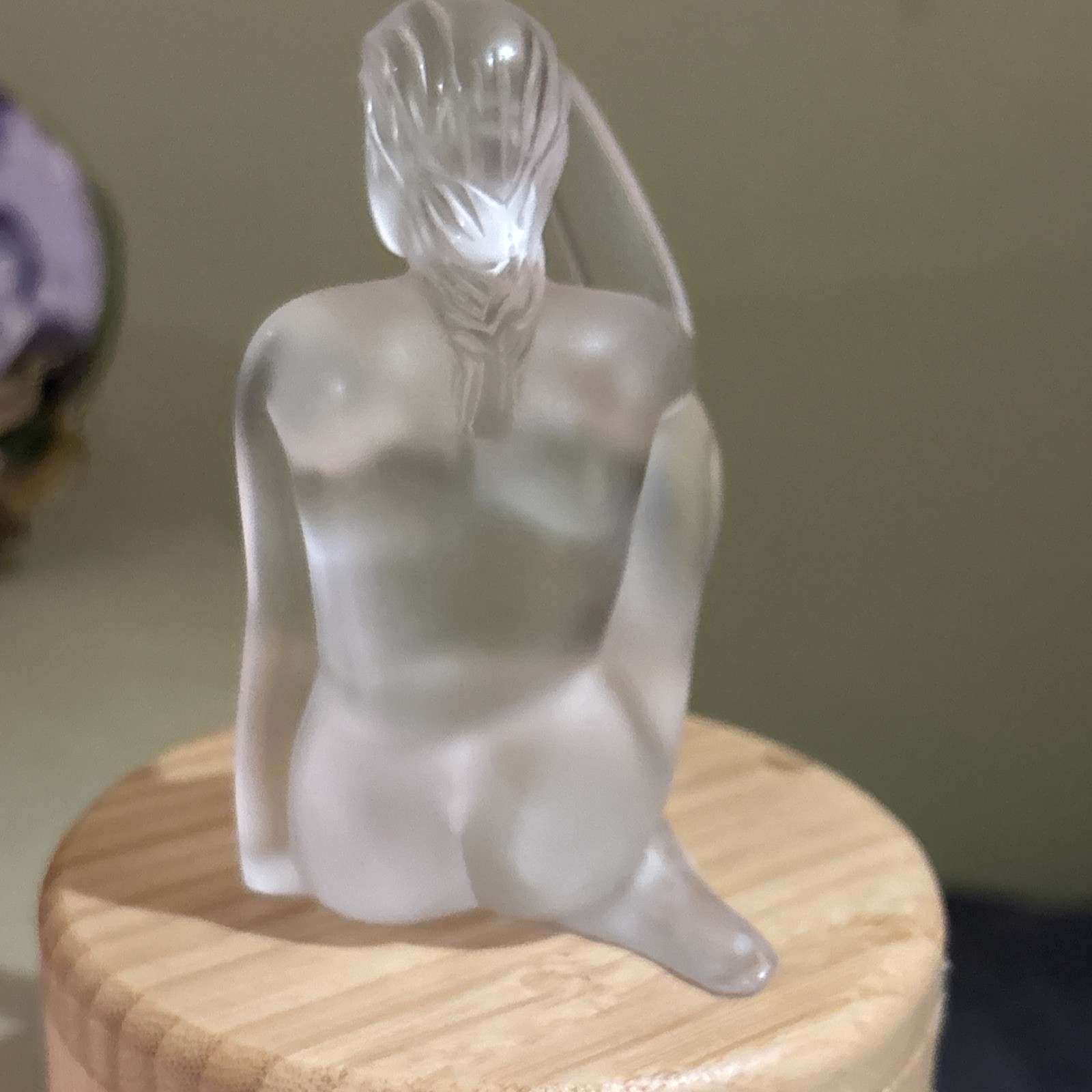 Lalique Petite Nude Female Deco Hand on Head