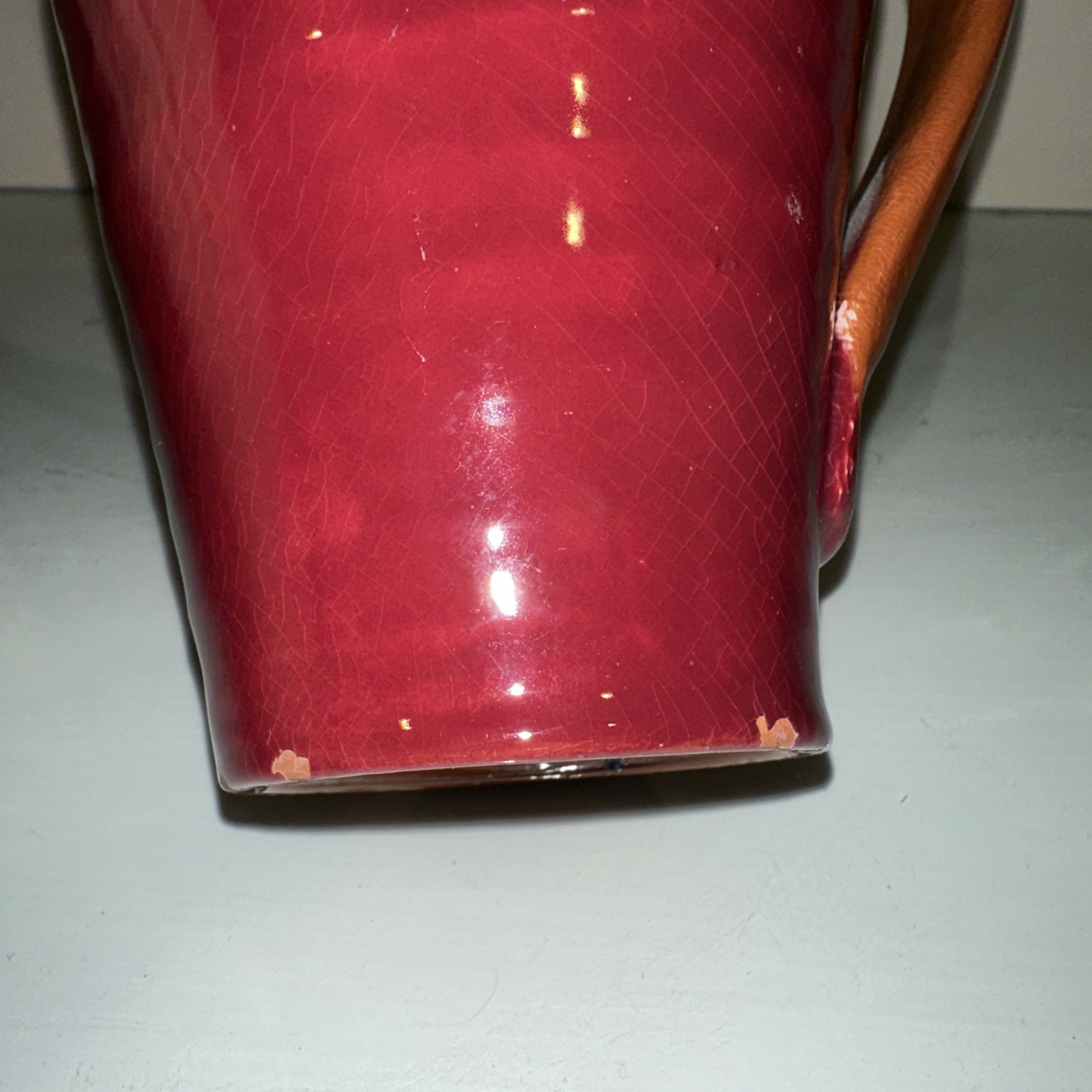 Signed Hawk Wings Jim Holbert Brattleboro Vermont Arizona Studio Pottery Jug