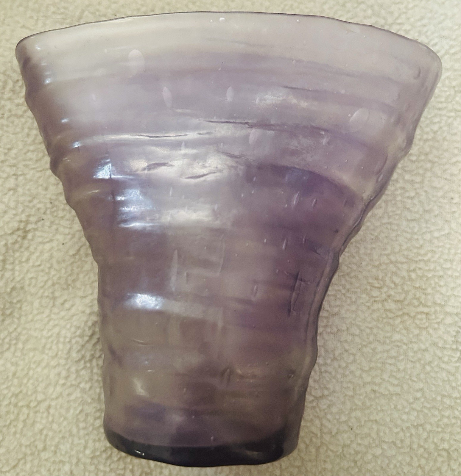 Scarce Consolidated Amethyst Glass Catalonian Fan Vase. Lot #001.