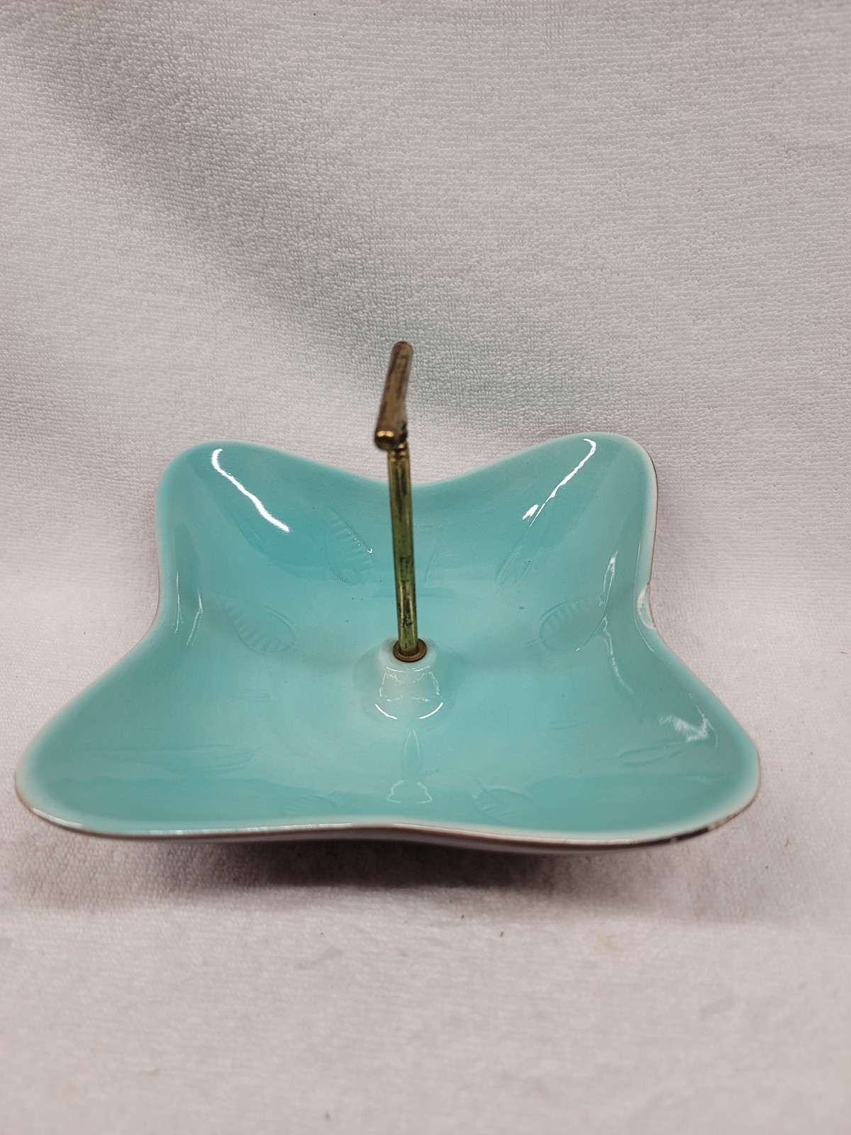 7″ SQUARE “T HANDLE” TIDBIT TRAY BY ROYAL COPLEY, ROYAL WINDSOR, SPAULDING