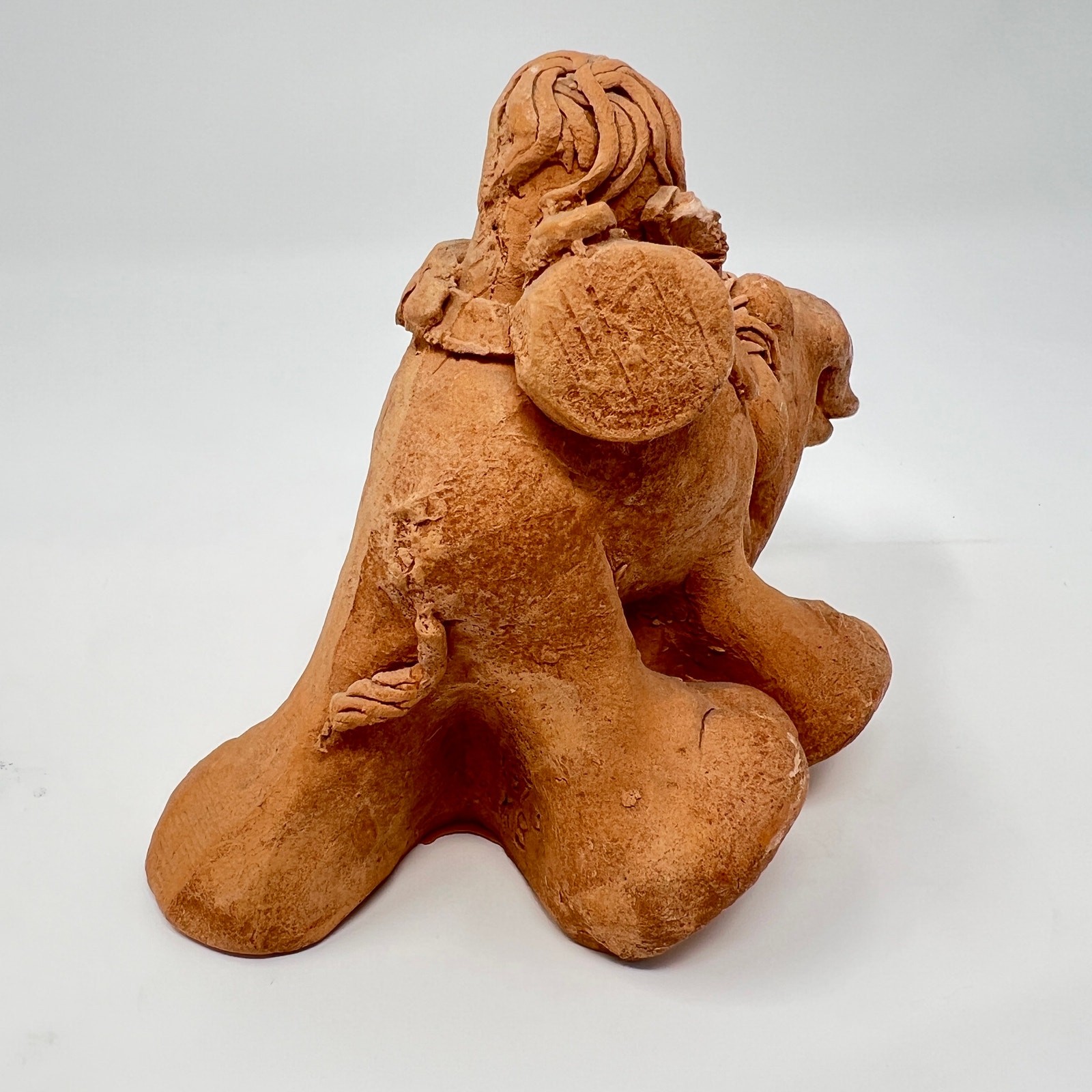 Vintage 70s Kersten Bros Terracotta Pottery Traveling Camel Weed Pot Figurine