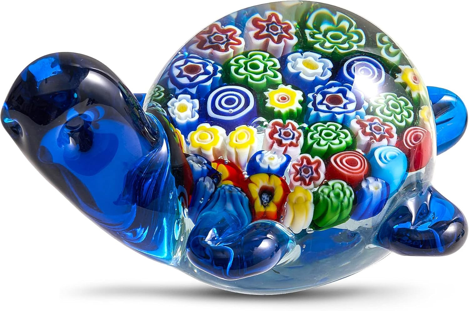Hand Blown Glass Figurines Ball Ocean Waves Paperweight Home Decor Sea Turtle