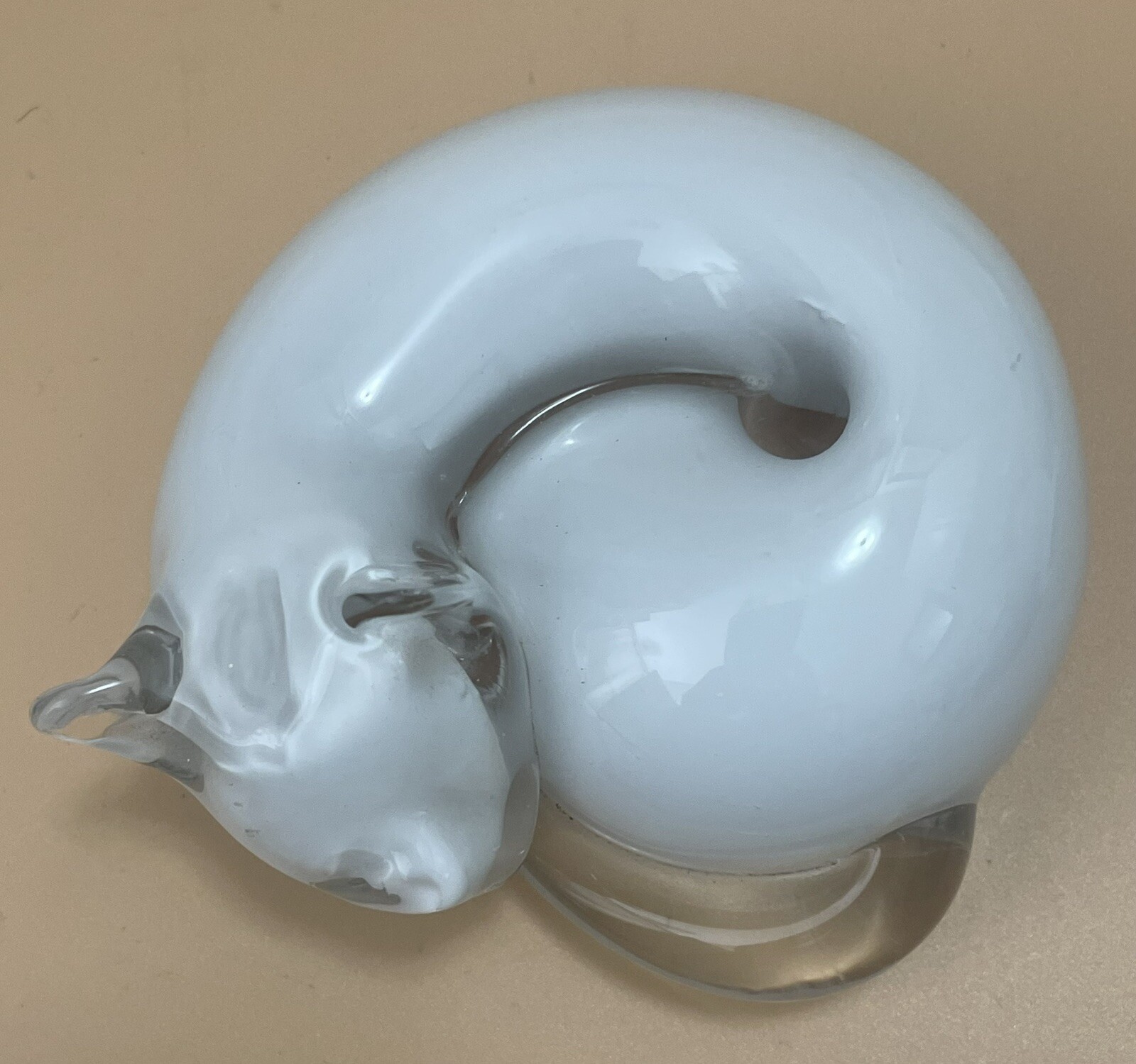 Langham Glass Cat Paperweight Ronald Stennett-Willson and Paul Miller Ca. 1980s