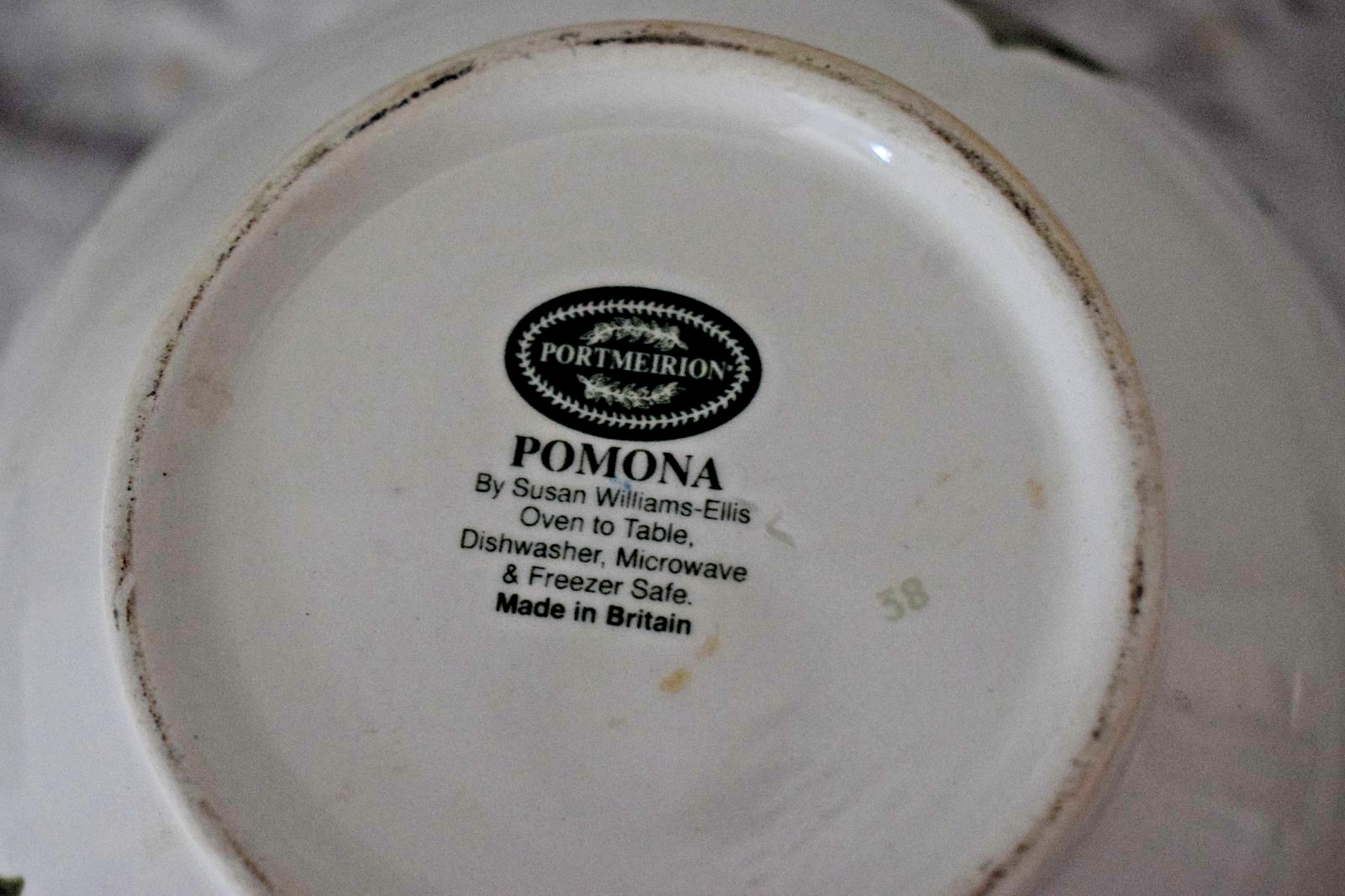 Portmeirion Pomona Globe Vase Reine Claude Plum England Floral Fruit Vase