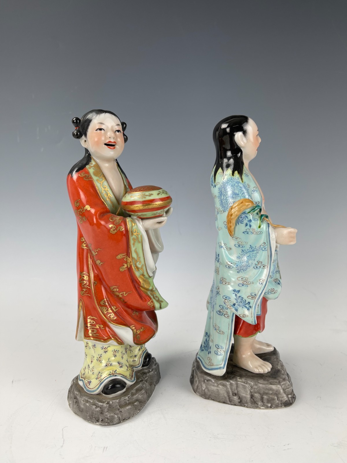 Vantage Two Immortals of Harmony and Unity Porcelain Figures
