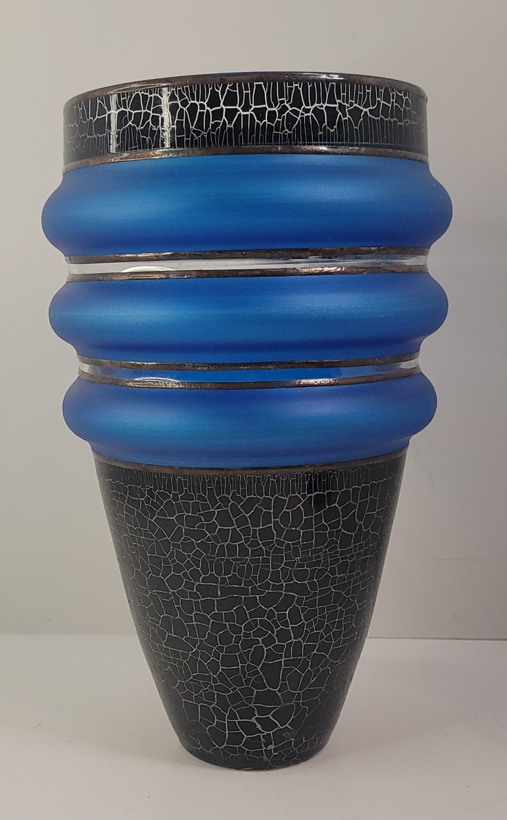 Vintage Postmodern Sculptural Glass Vase Signed by Artist 80’s