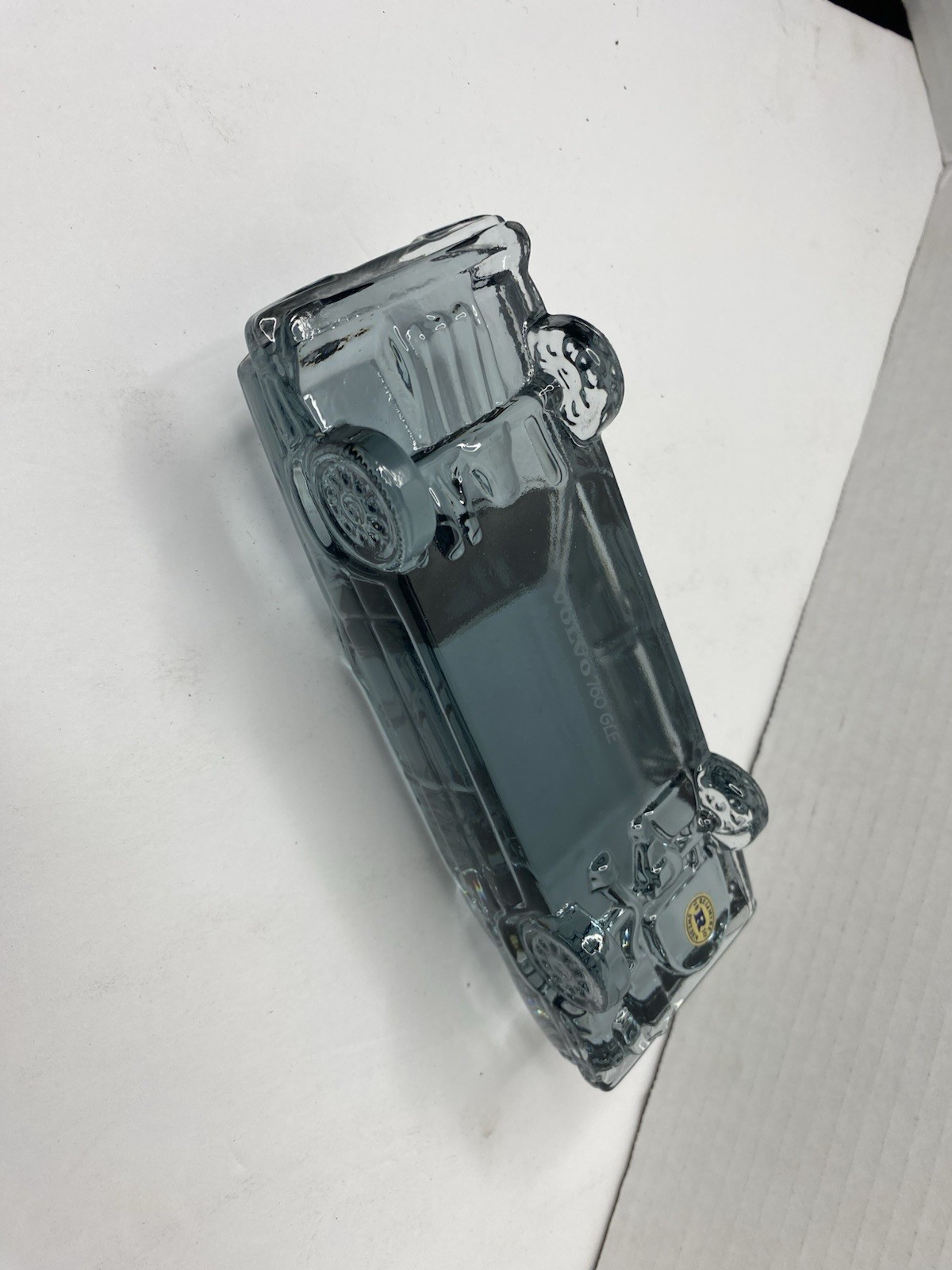 VTG Reijmyre Sweden Volvo 760 GLE Glass Crystal Car Paperweight 1980s vintage