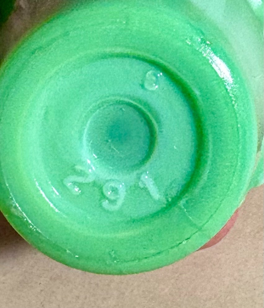 Akro Agate Green Marble #291 Ribbed Top 1 3/4″ Flower Pot