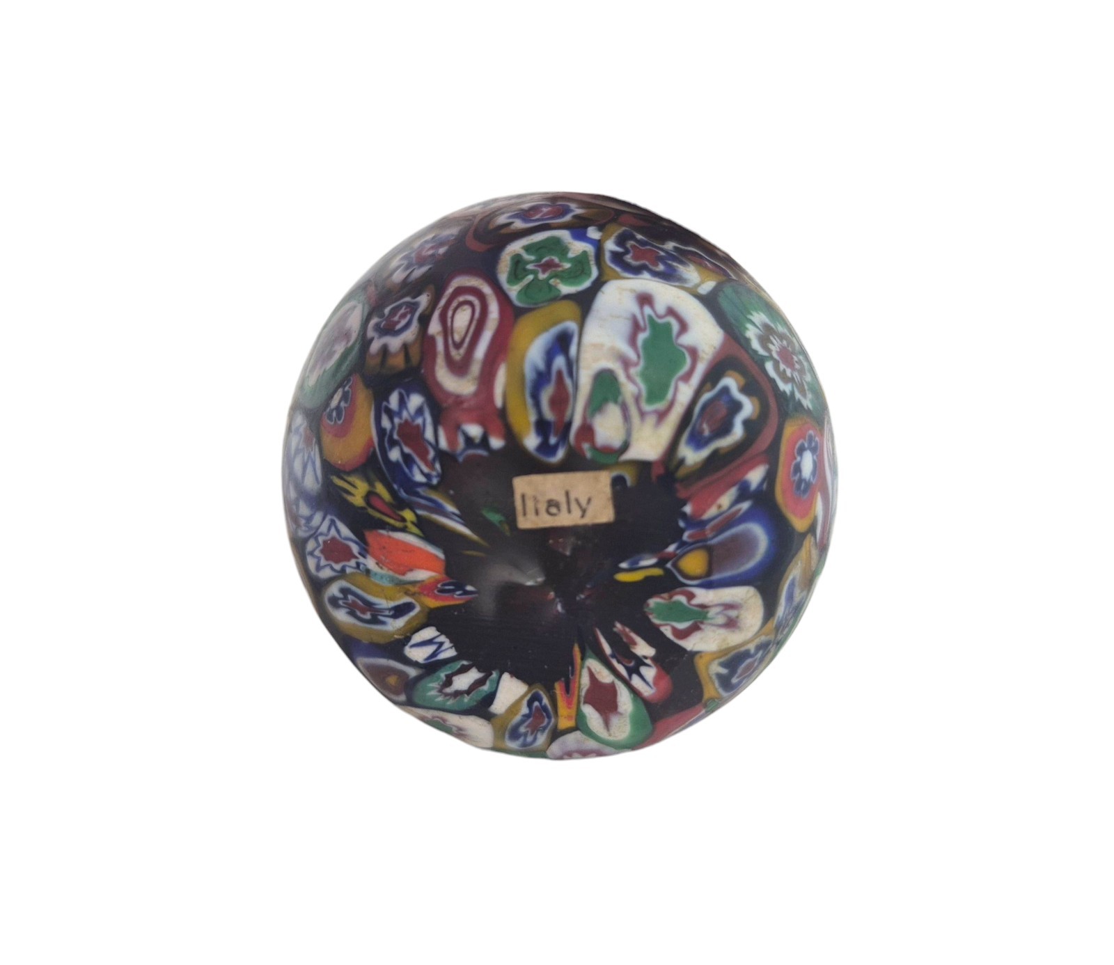 Murano Millefiori Italian Glass Egg Paper Weight Desk Decor
