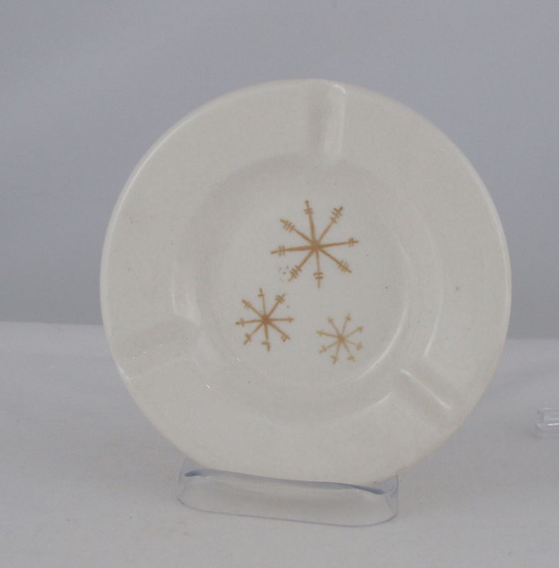 Restaruant Ware Ashtray w 3 Gold 8 Point Arrow Clusters