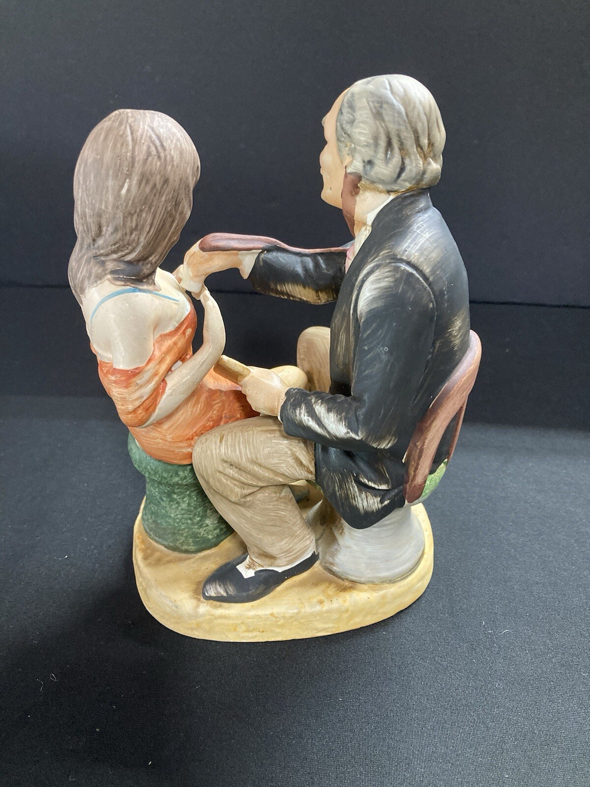 Norleans Porcelain Naughty Doctor Visit Exam Of Young Woman Figurine