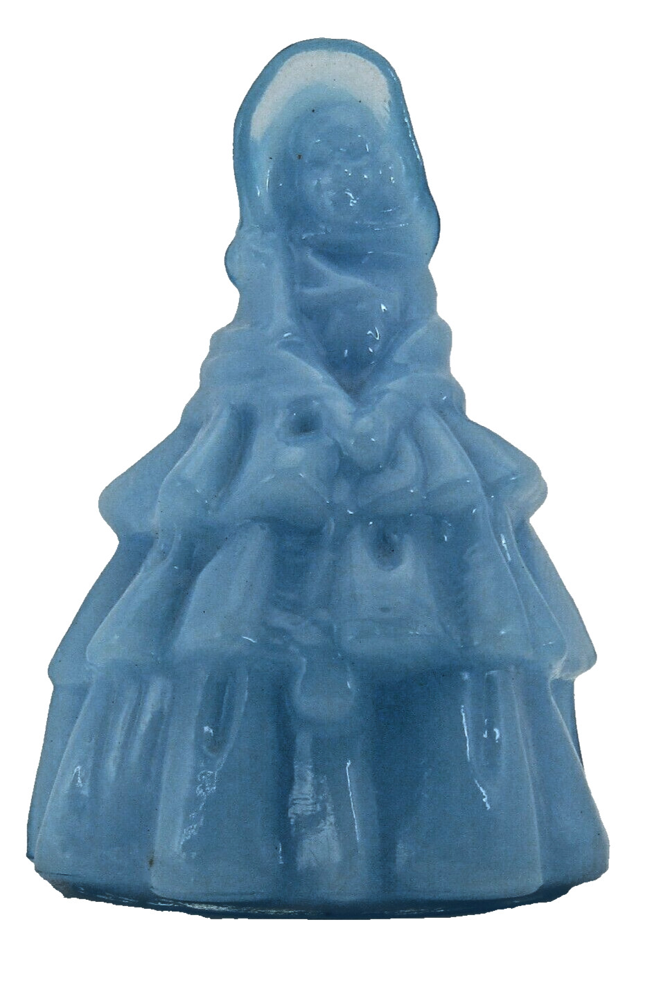 Boyd Art Glass Ice Blue Colonial Southern Belle Louise Doll Bell Figurine