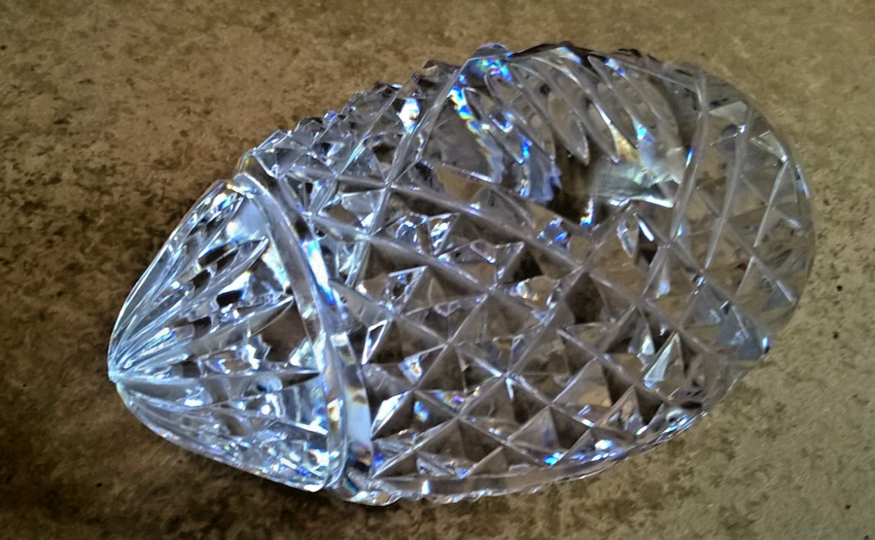 Waterford Crystal Football Paperweight Sculpture Excellent