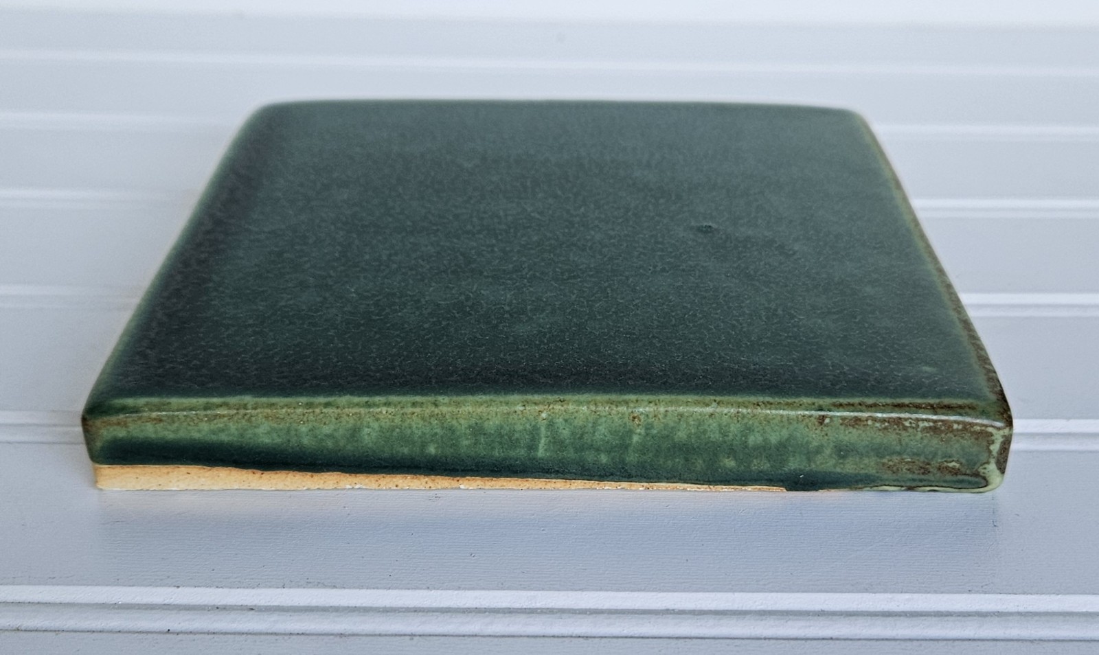 Vintage Motawi Tileworks Tile Laurel Green Ann Arbor Michigan 6×6 B22