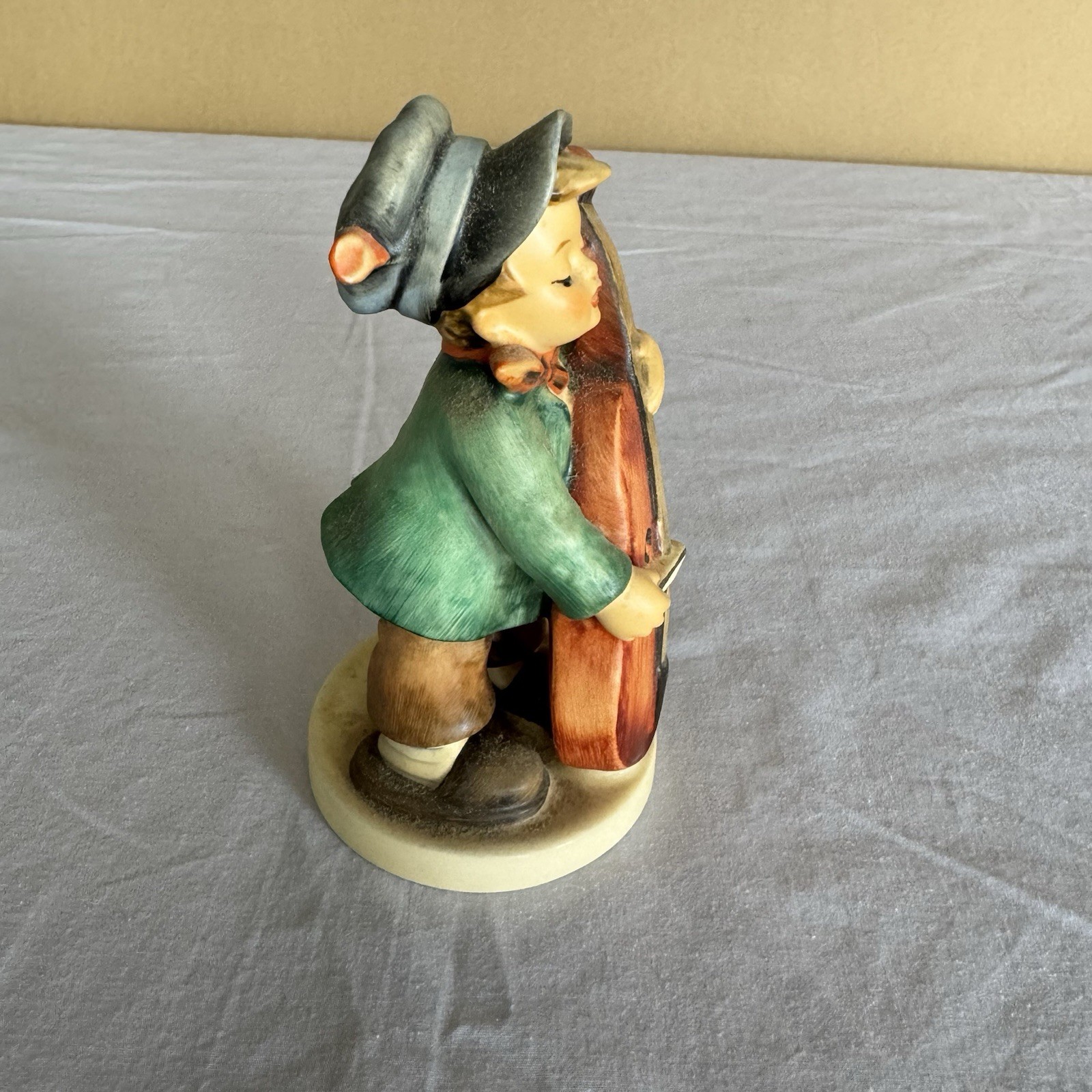 Ceramic Music Figurine Multicolor Boy Playing Cello 5.5in Decorative
