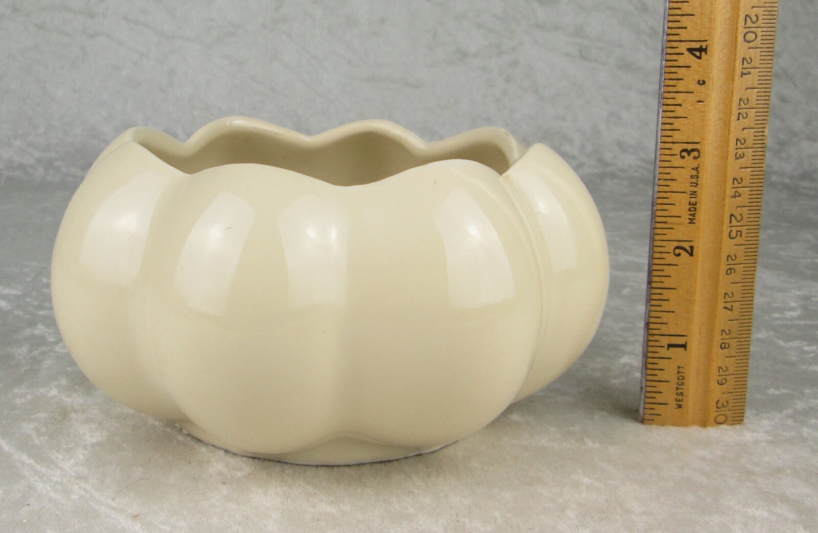 Alamo Pottery Planter 774 Art Deco Cream Off-White 6in Diameter 3 T San Antonio