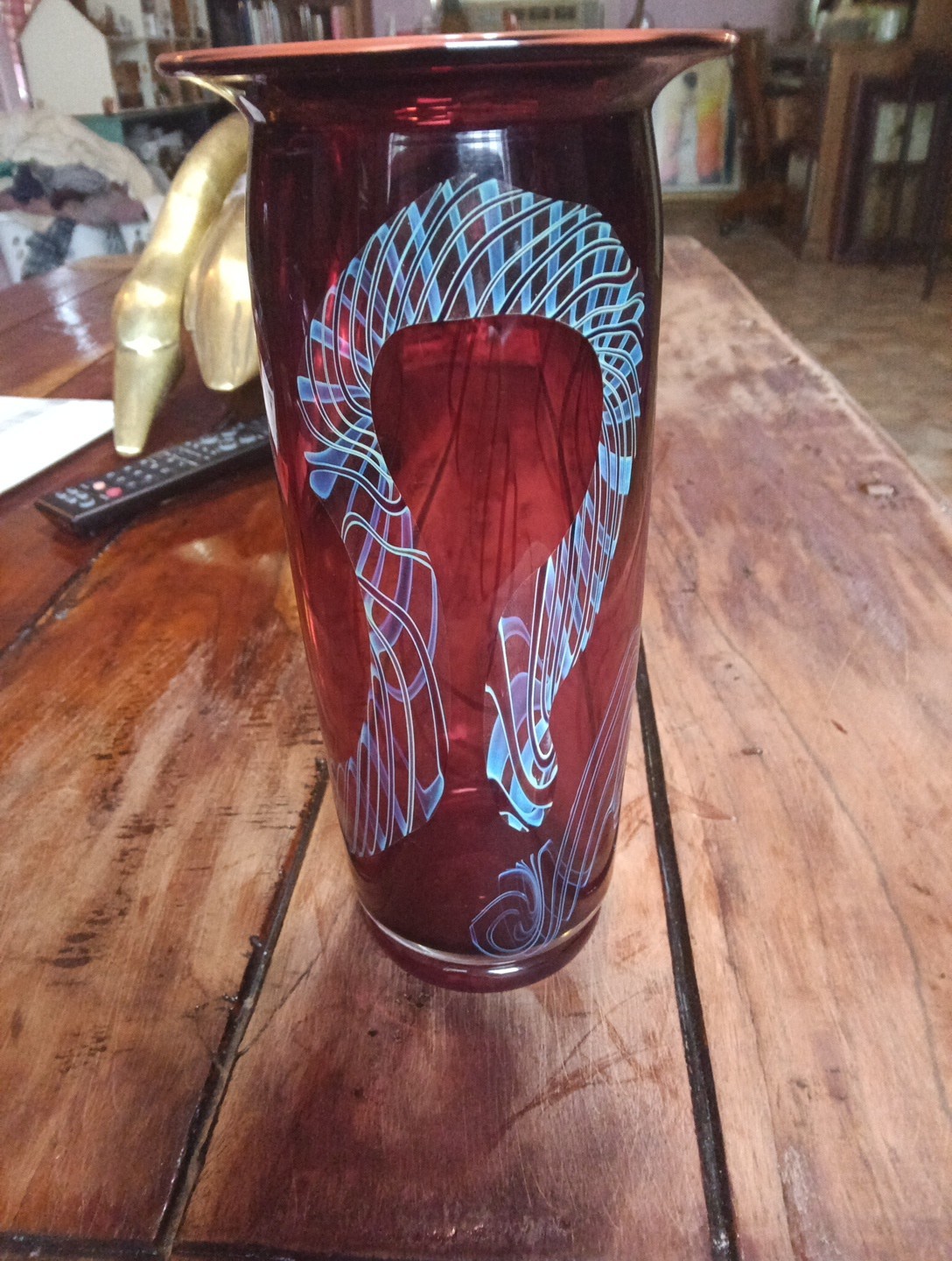 Henry Summa Exceptional Spiral Helix Vase. Signed And Dated, HS 95. 11-88