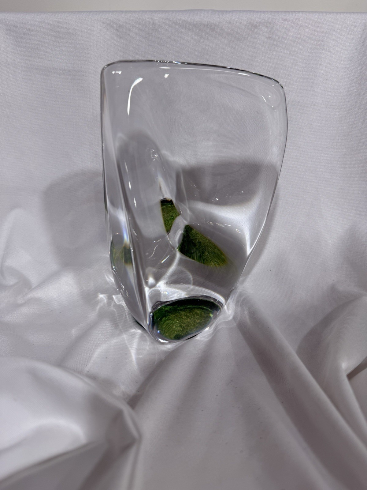 Signed Daum France Crystal Glass Sculpture Paperweight Art Glass 5”