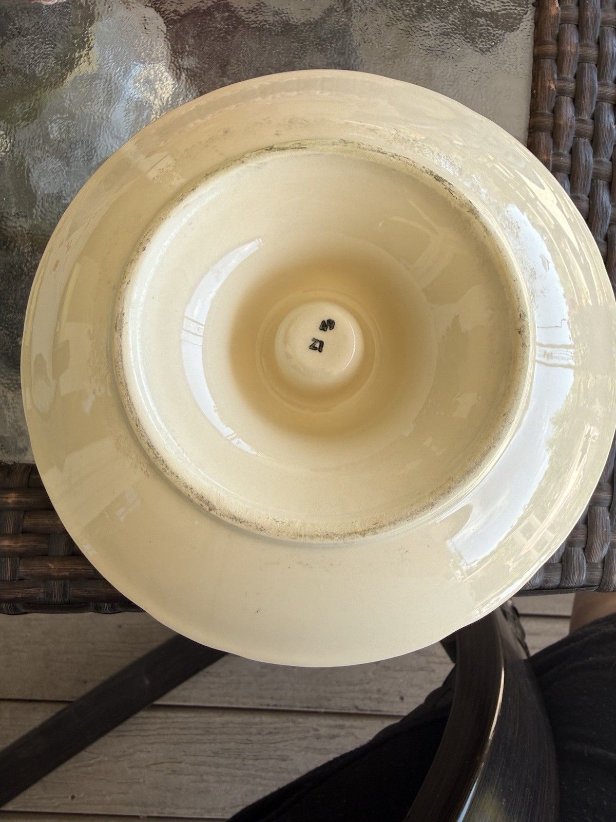 Franciscan Desert Rose Vintage Hurricane Lamp Candle Base RARE