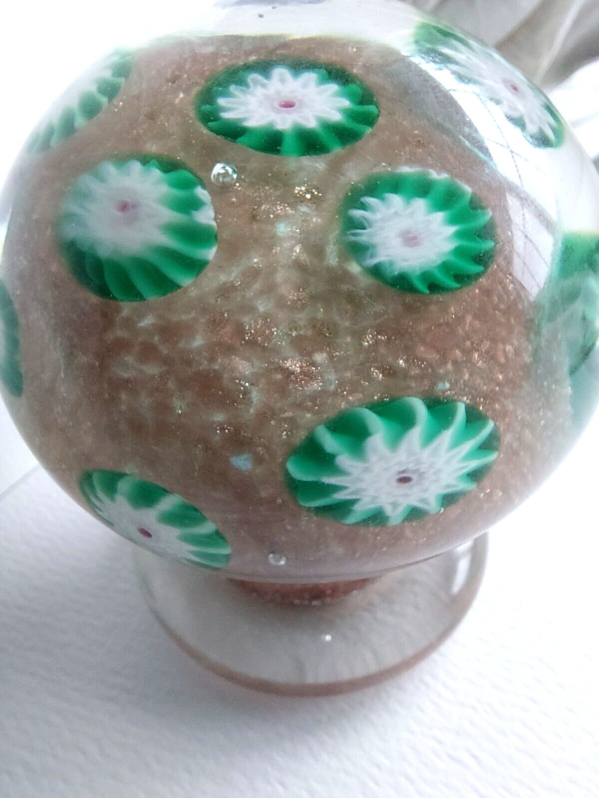 Vintage MURANO millefiori Cane Work ART GLASS PAPERWEIGHT Toso? Italy