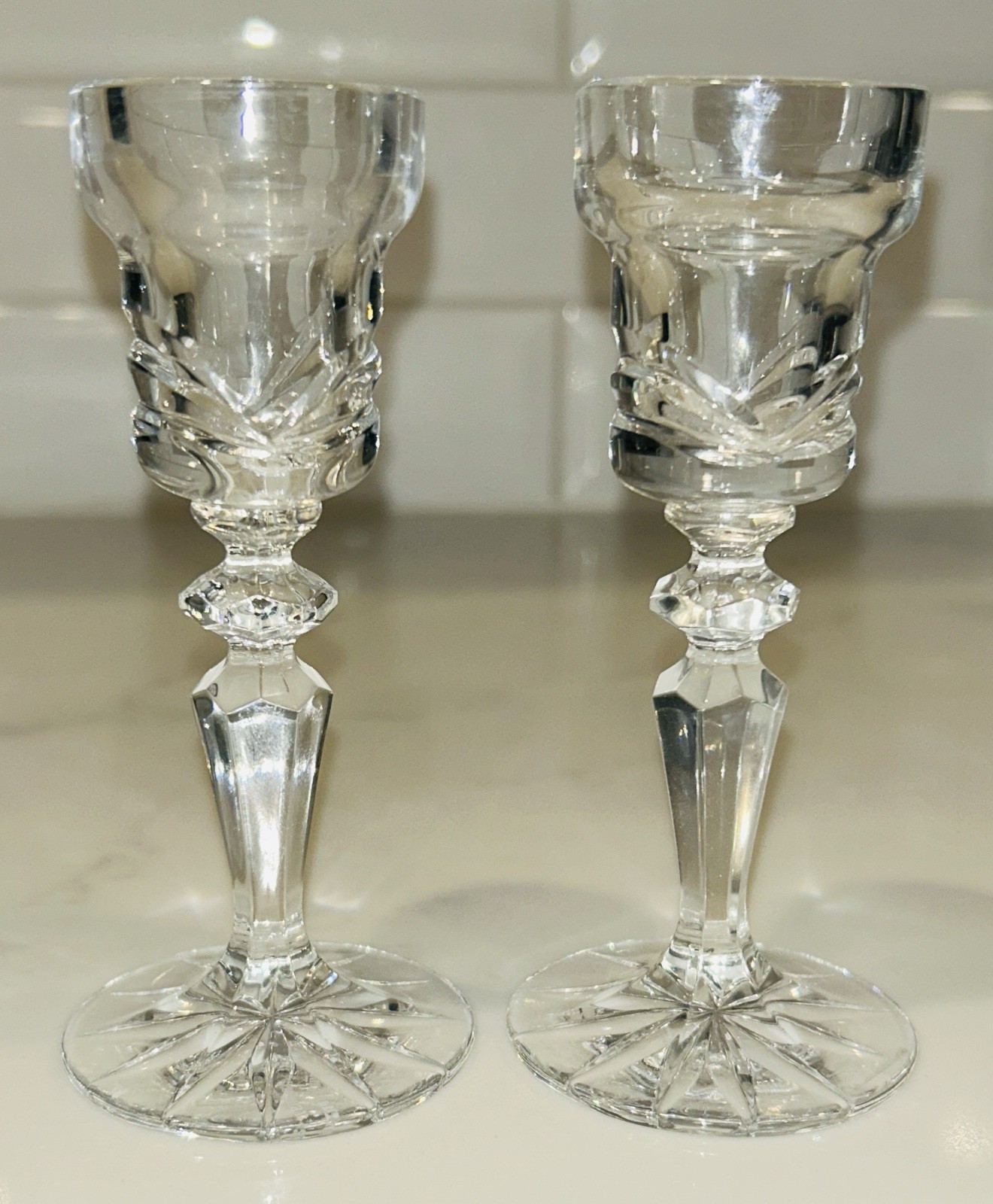 Waterford Marquis 5” Candlesticks Holders Perfect Lead Crystal
