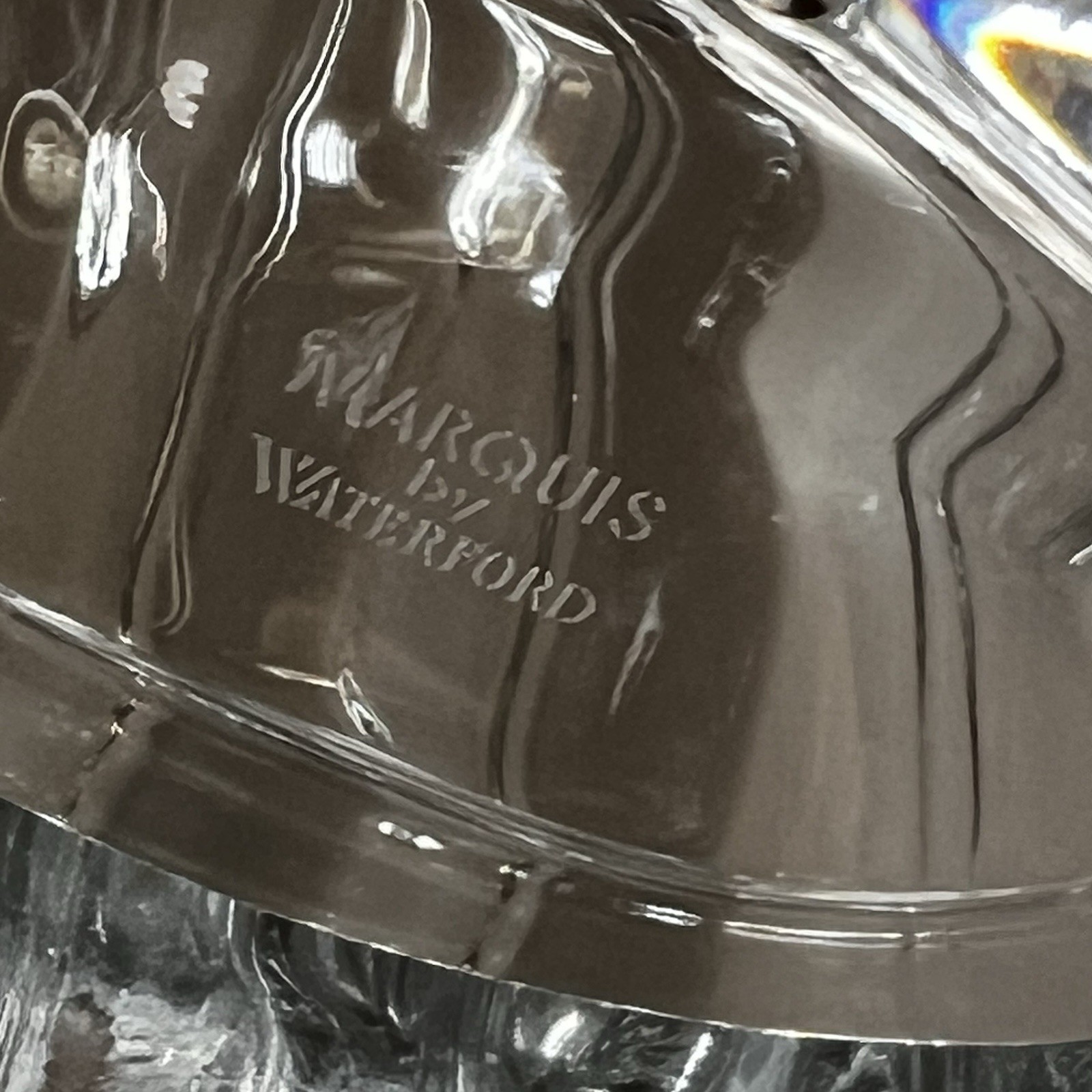 Marquis by Waterford Crystal Vase Oval Wavy Ribbed Ripple Heavy 9” Tall Flower