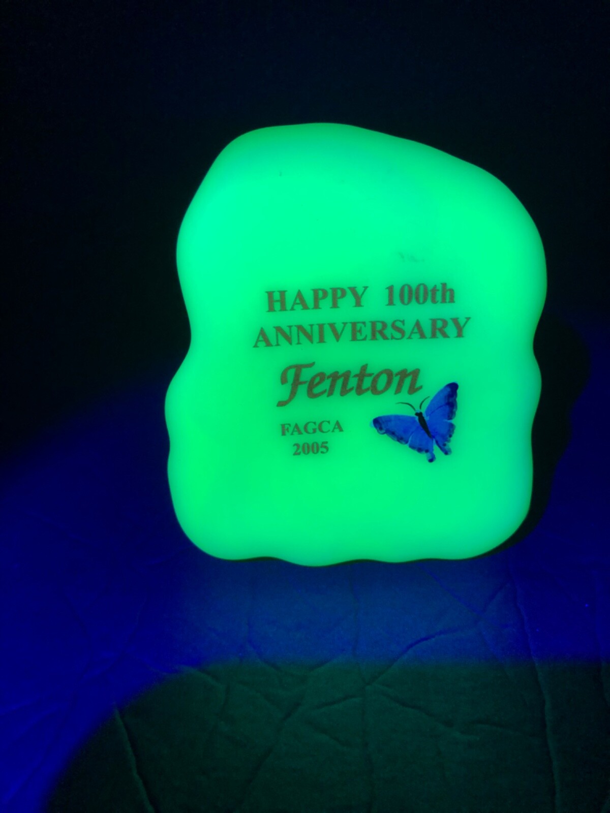 Fenton Butterfly 100th AnniversaryFAGCA 2005 Burmese Uranium Dealer Display Sign