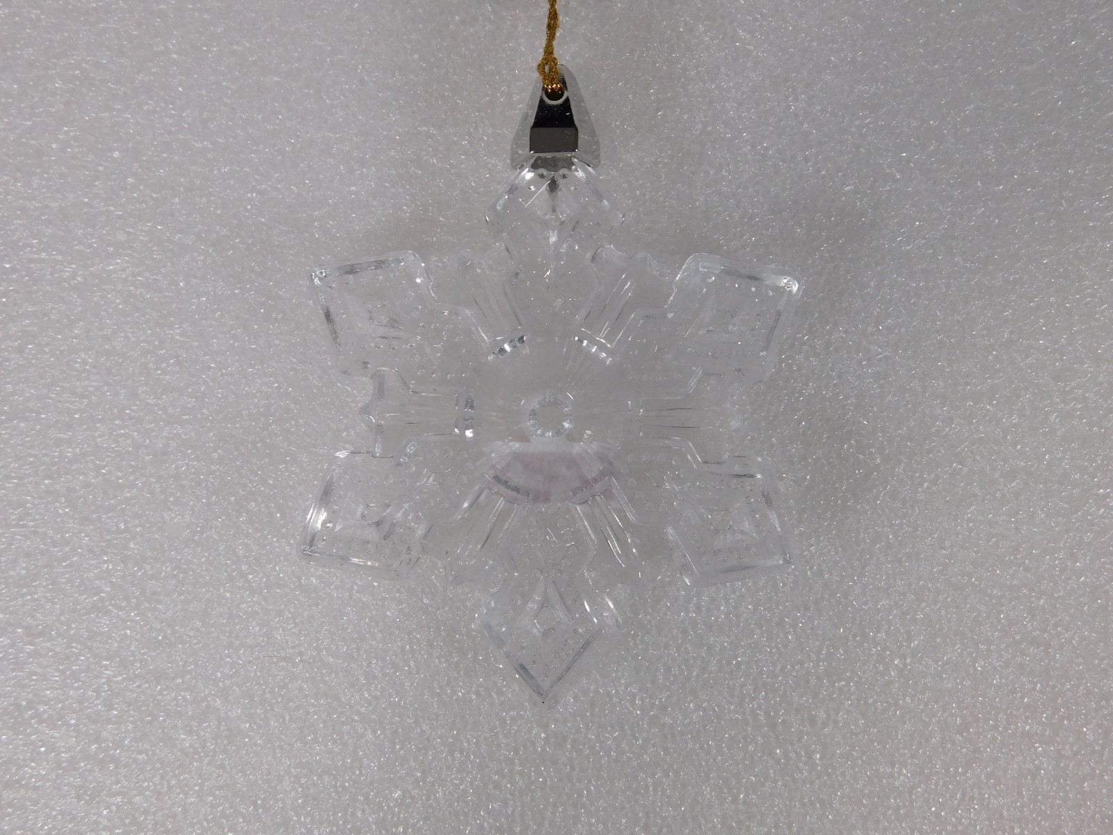 Marquis Waterford Crystal Snowflake Ornament 2010 Enhancer & Gold Tassel Boxed