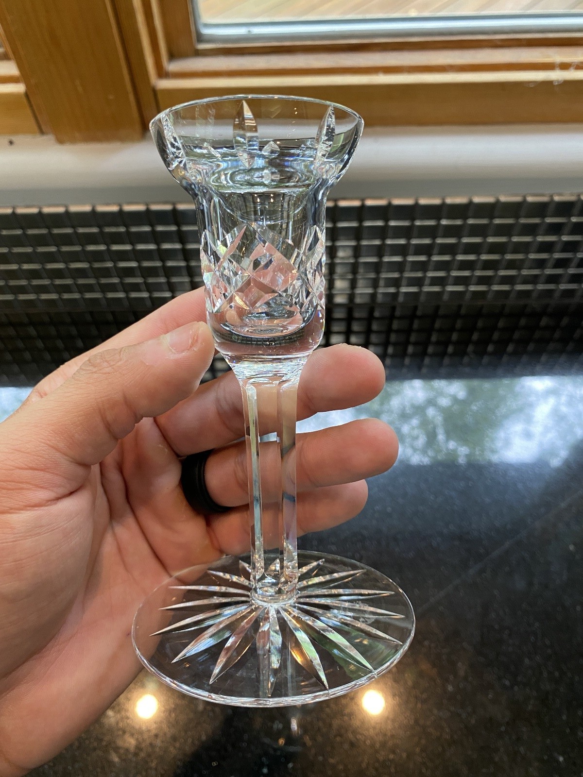 GORGEOUS Waterford Crystal Lismore Clear Candlestick Holders 6″H IRELAND STAMPED