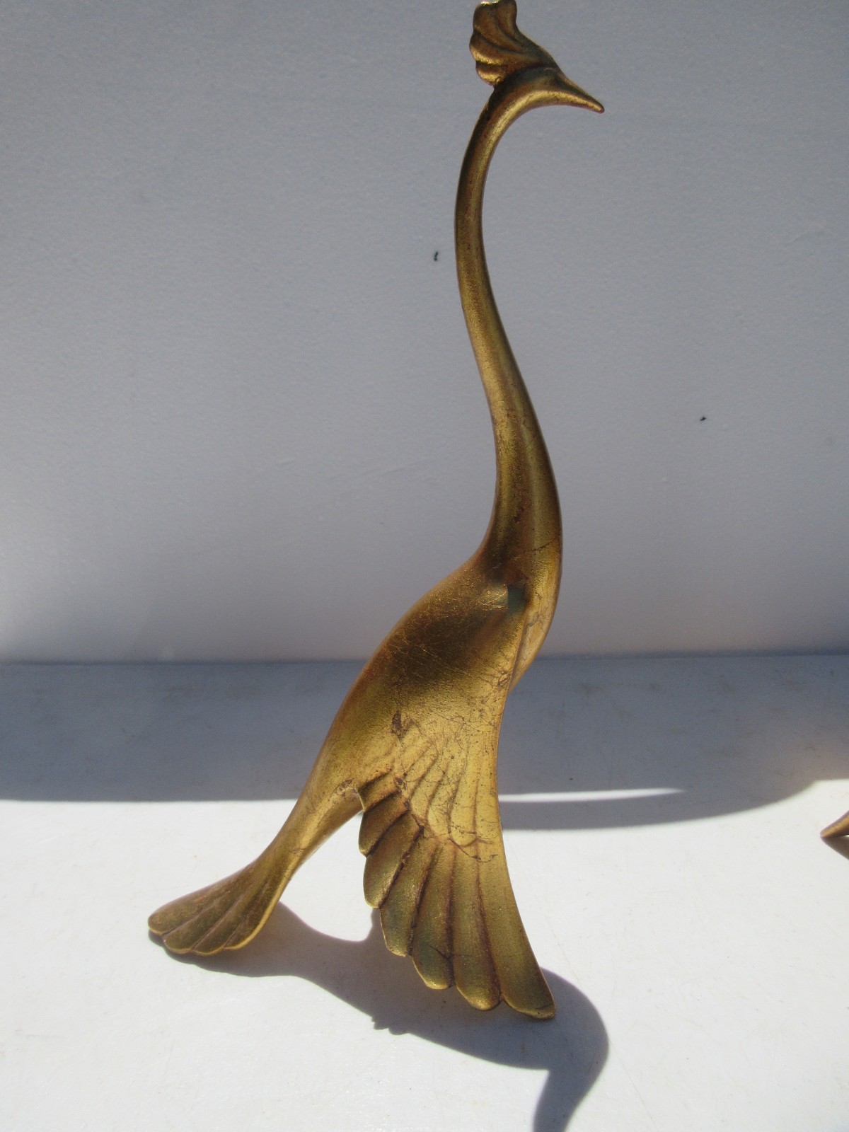 Vintage Anthony Freeman-McFarlin Pottery Peacock Pair Figurines Great Condition