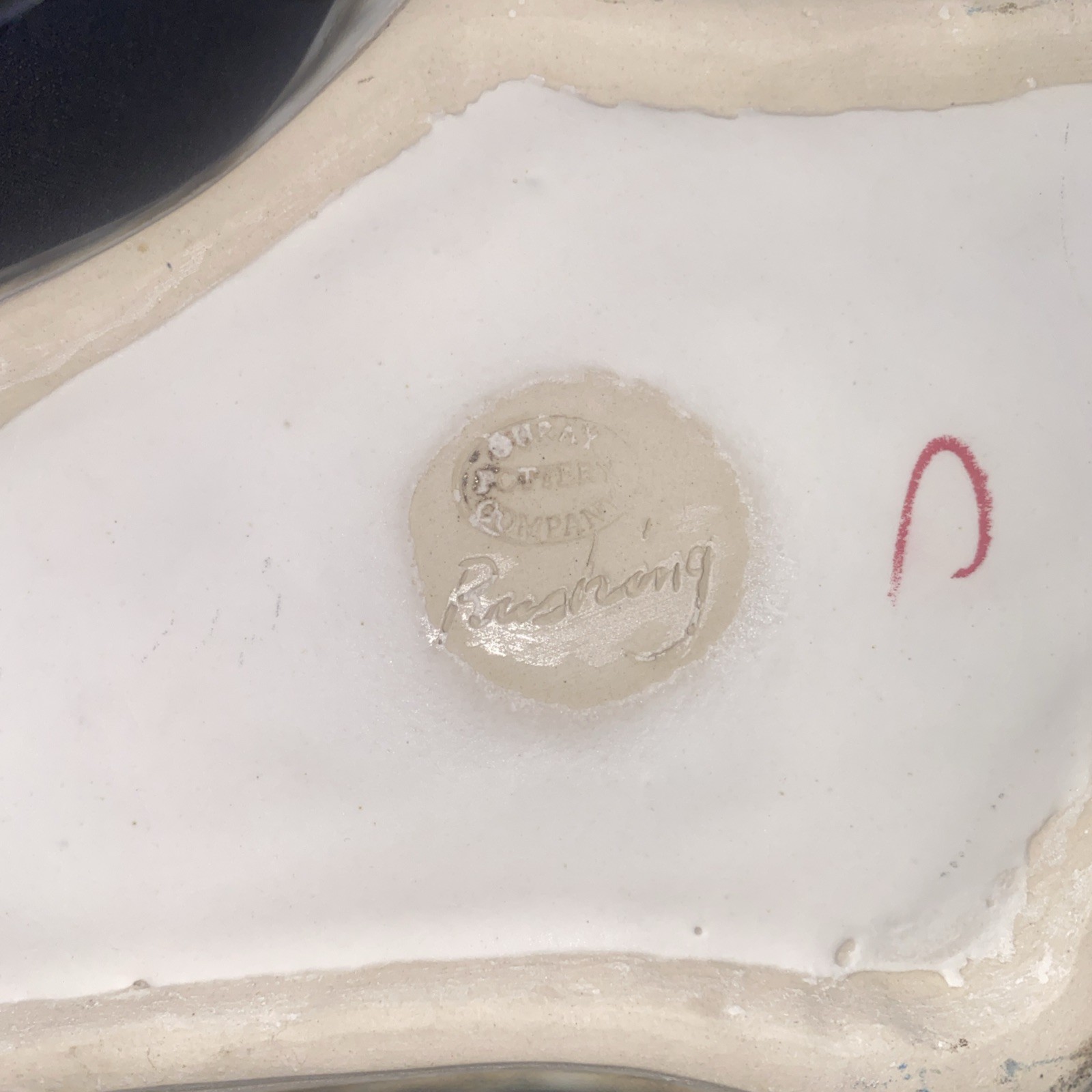 Ouray Glassworks Sam Rushing Signed Rainbow Trout Platter Ceramic/melted Glass