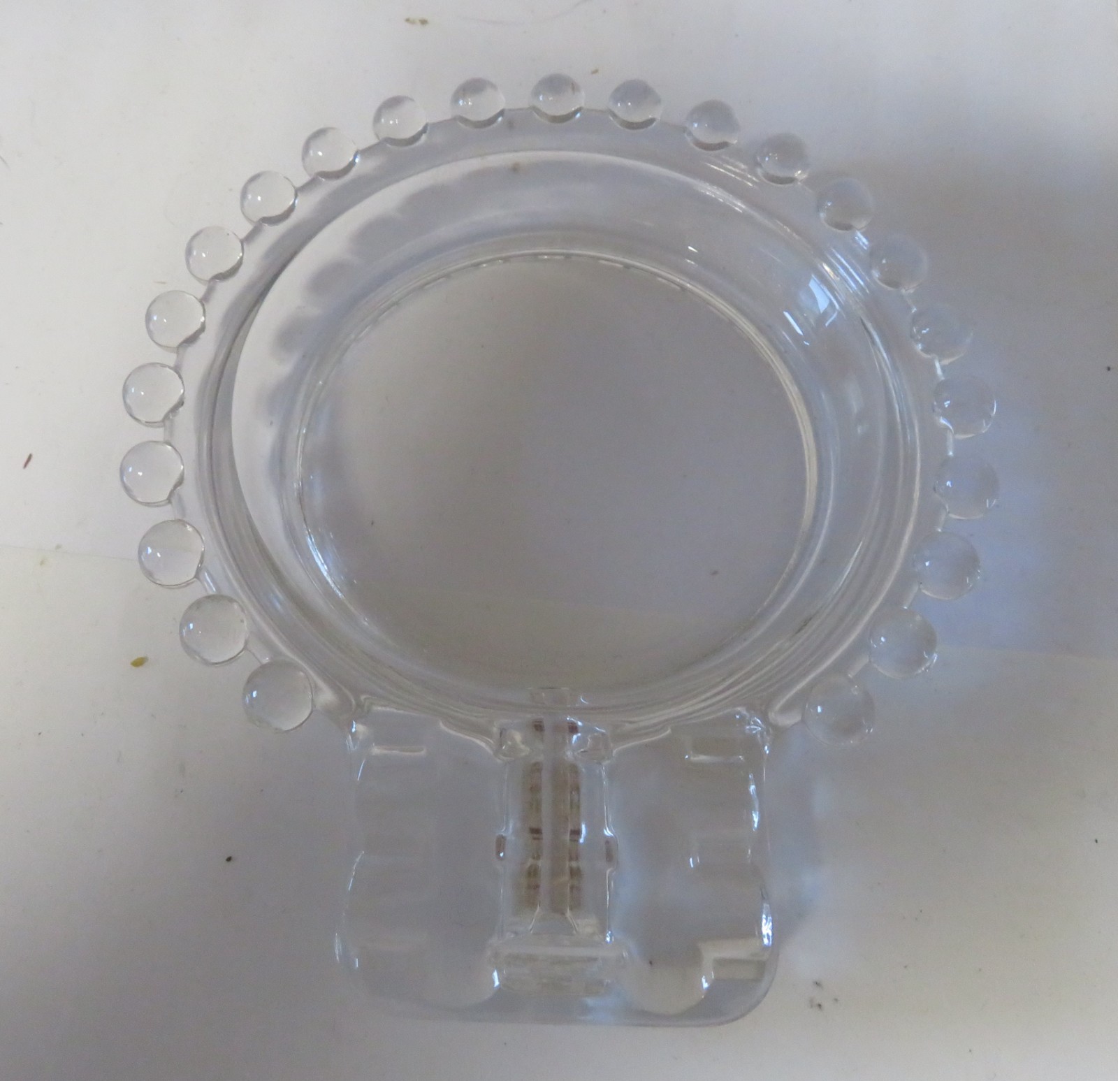 Imperial Glass Ashtray w/double Match Holder Candlewick Pattern W Match Holder