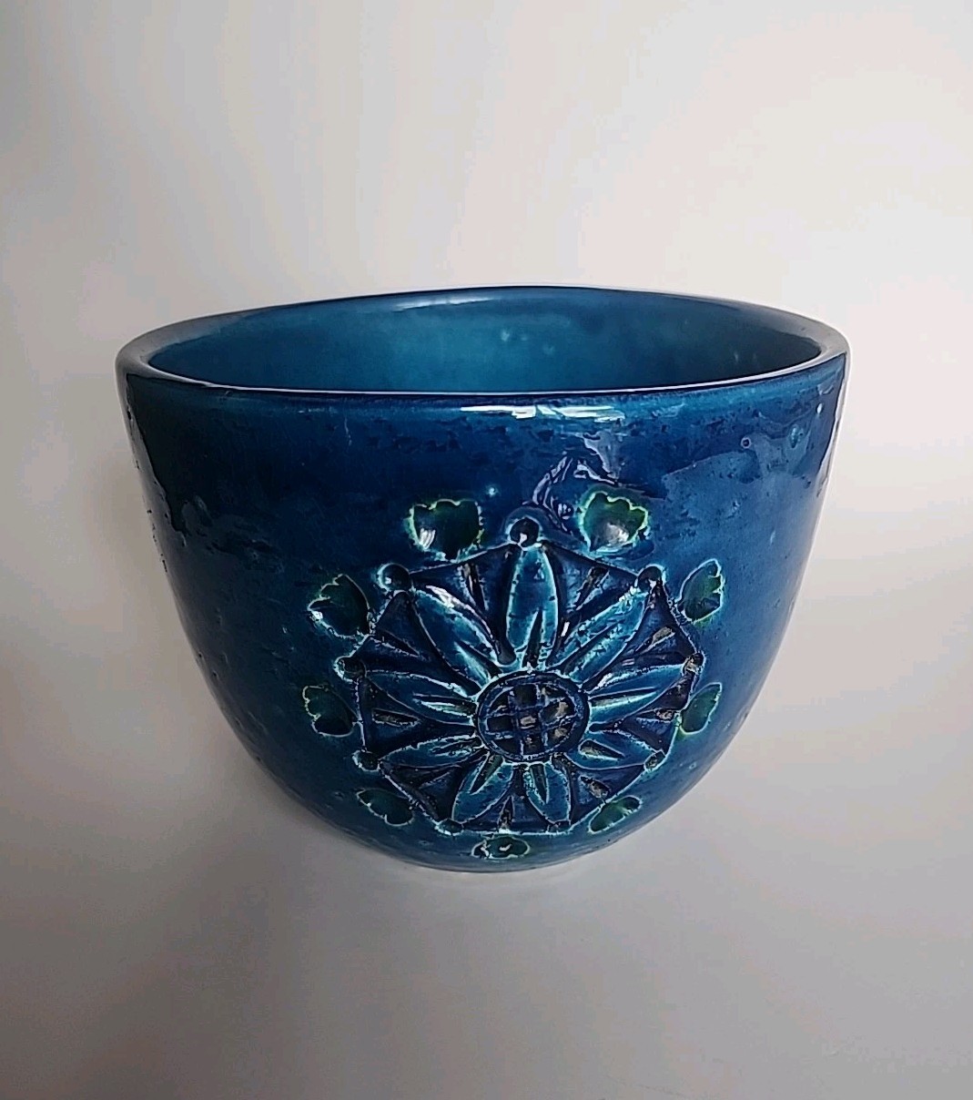 Bitossi Rimini Blue Ceramiche Planter Mid Century
