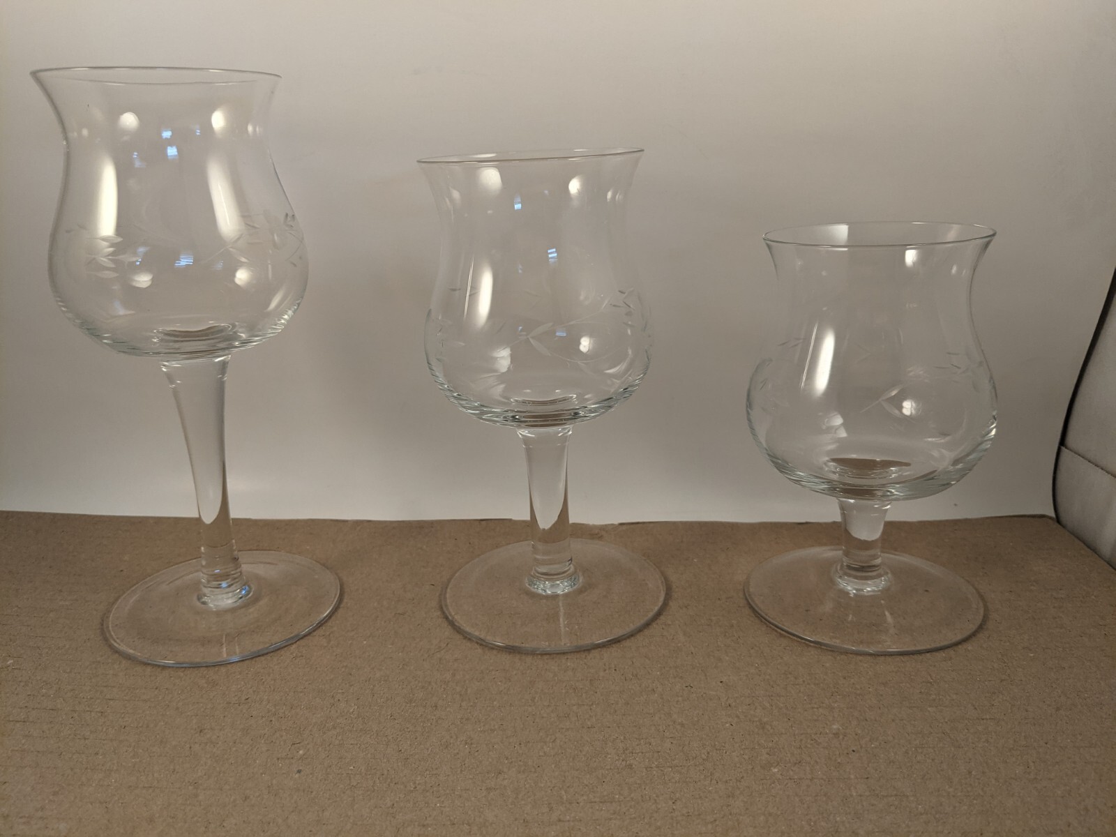 3 Pc Set Tiered Princess House Heritage Stemmed Crystal Votive Candle Holder 311