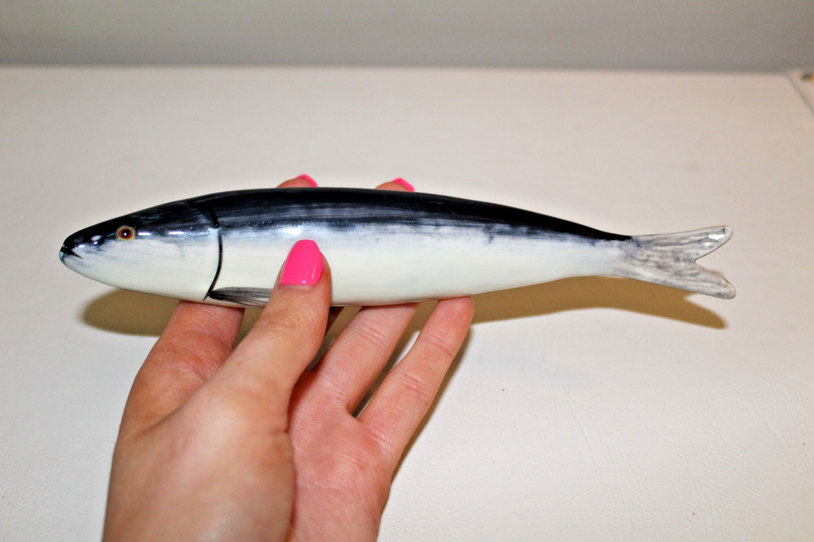 Jay Willfred Andrea by Sadek Portugal Ceramic Sardine Fish Knife Rest Vintage