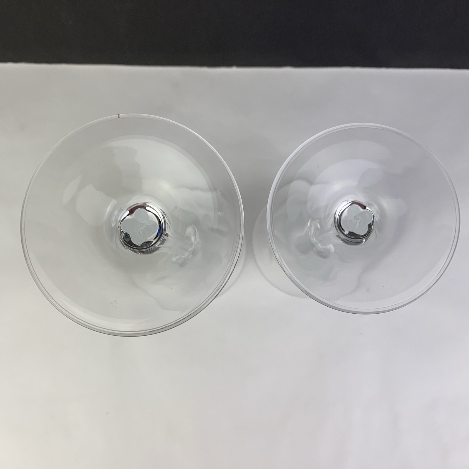 Cristal D’Arques Durand Florence Set of 2 Crystal Frosted Clear Candlesticks HTF