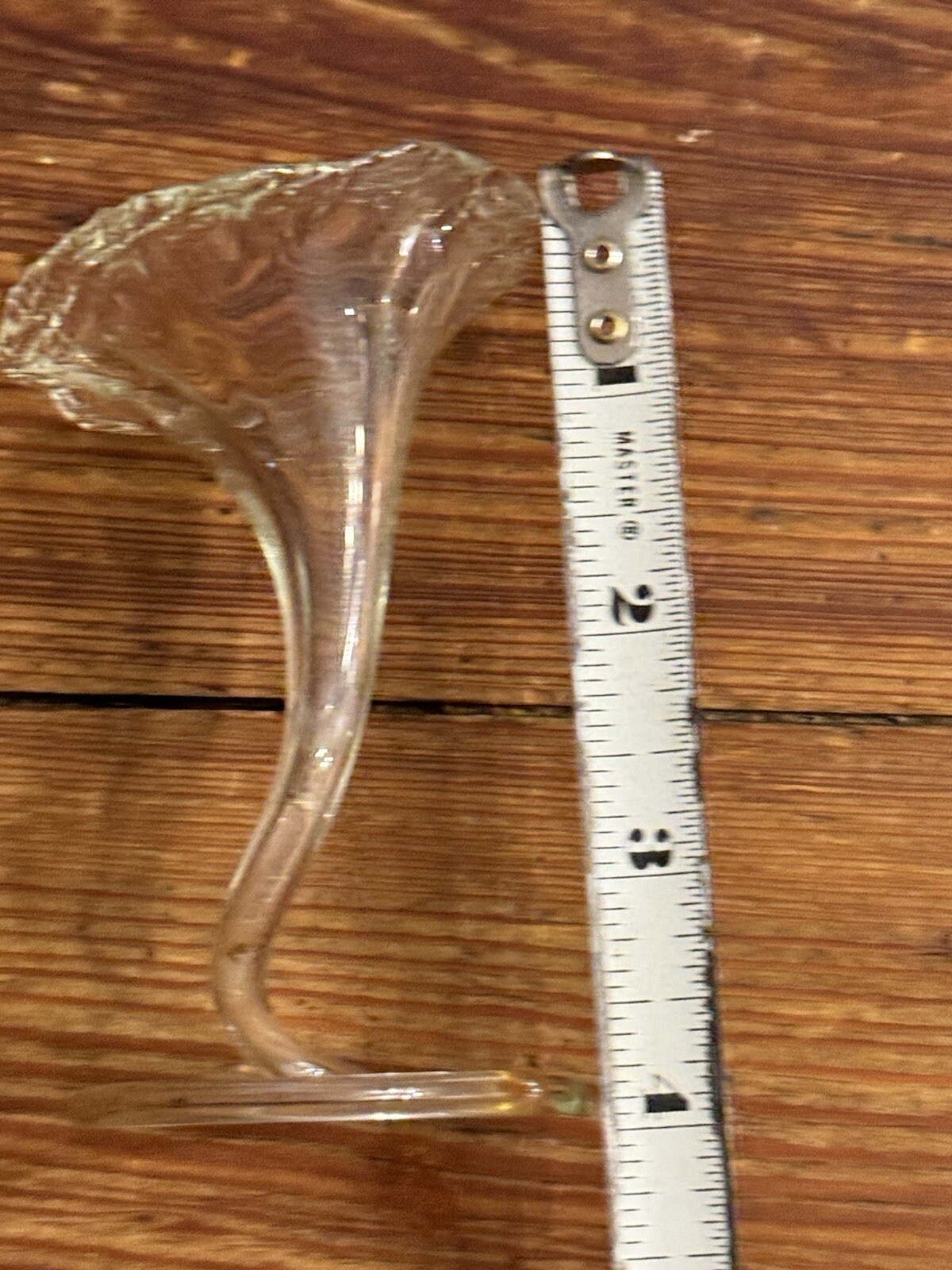 Vintage Free Standing Blown Art Clear Glass Twirl Base Lily Bud Vase